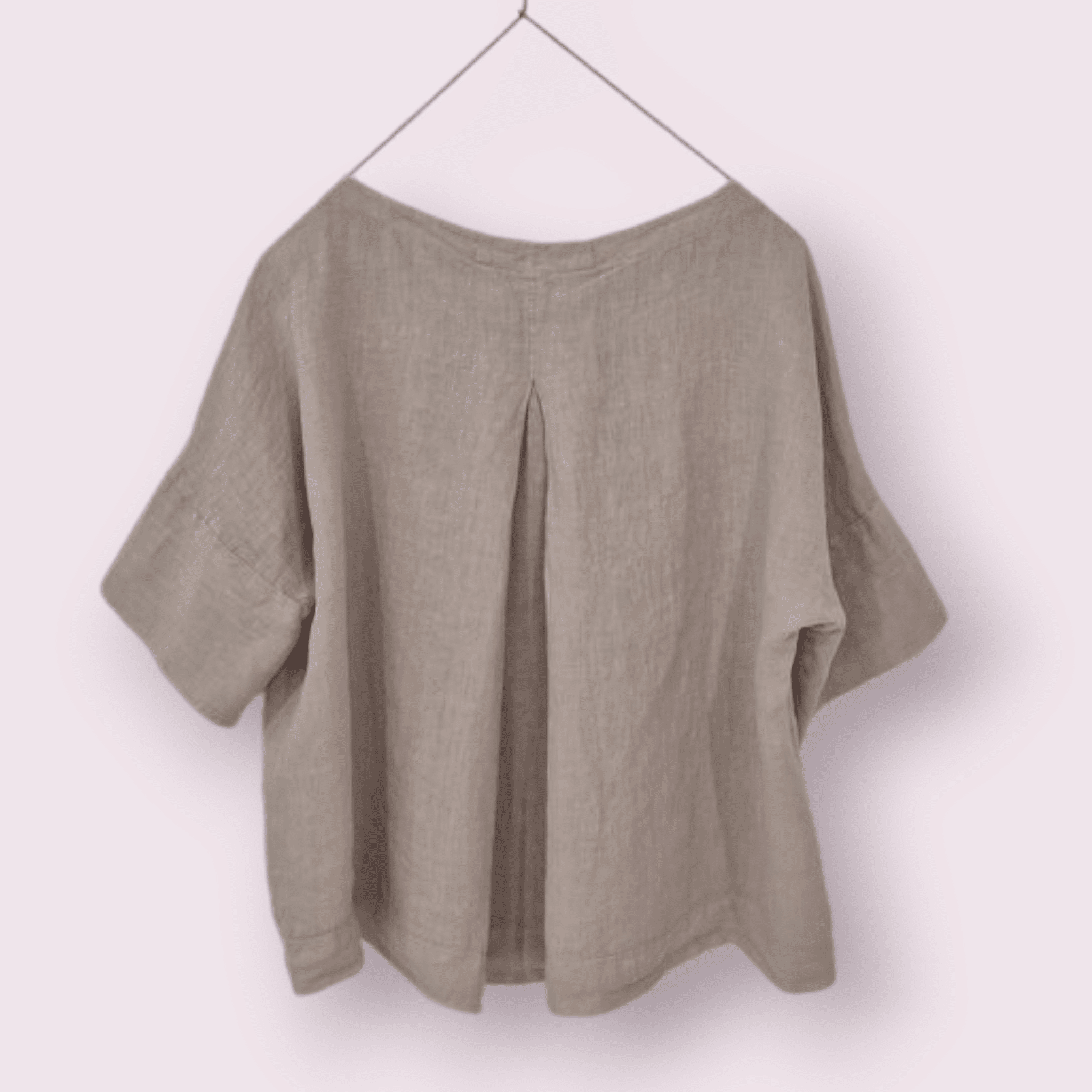 Montaigne Linen Pleat Top Top Etika 