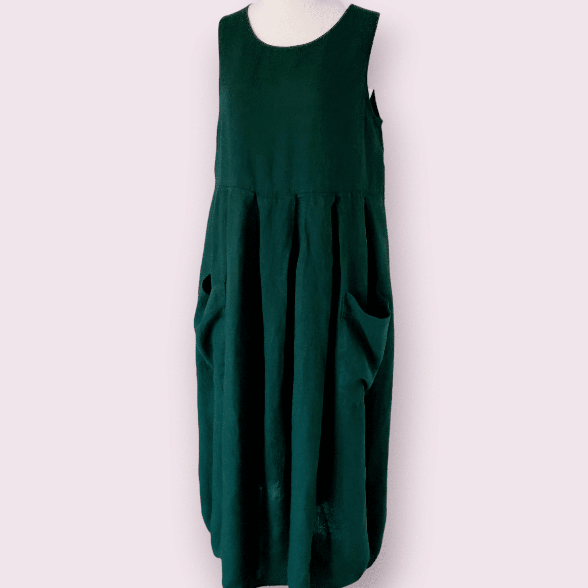 Montaigne Sartene Sleeveless Linen Dress Dress Etika Size 1 (S/M) Teal 