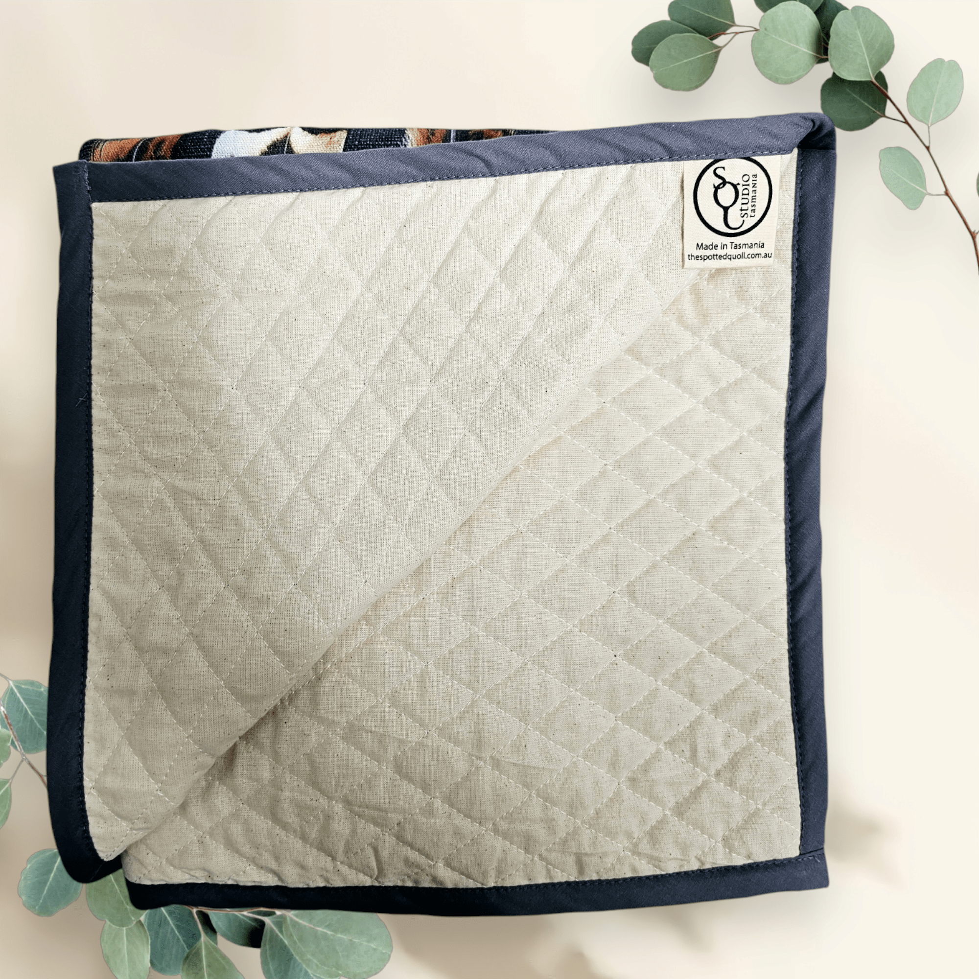 Baby Cot Quilts - Organic Linen/Hemp quilt The Spotted Quoll 