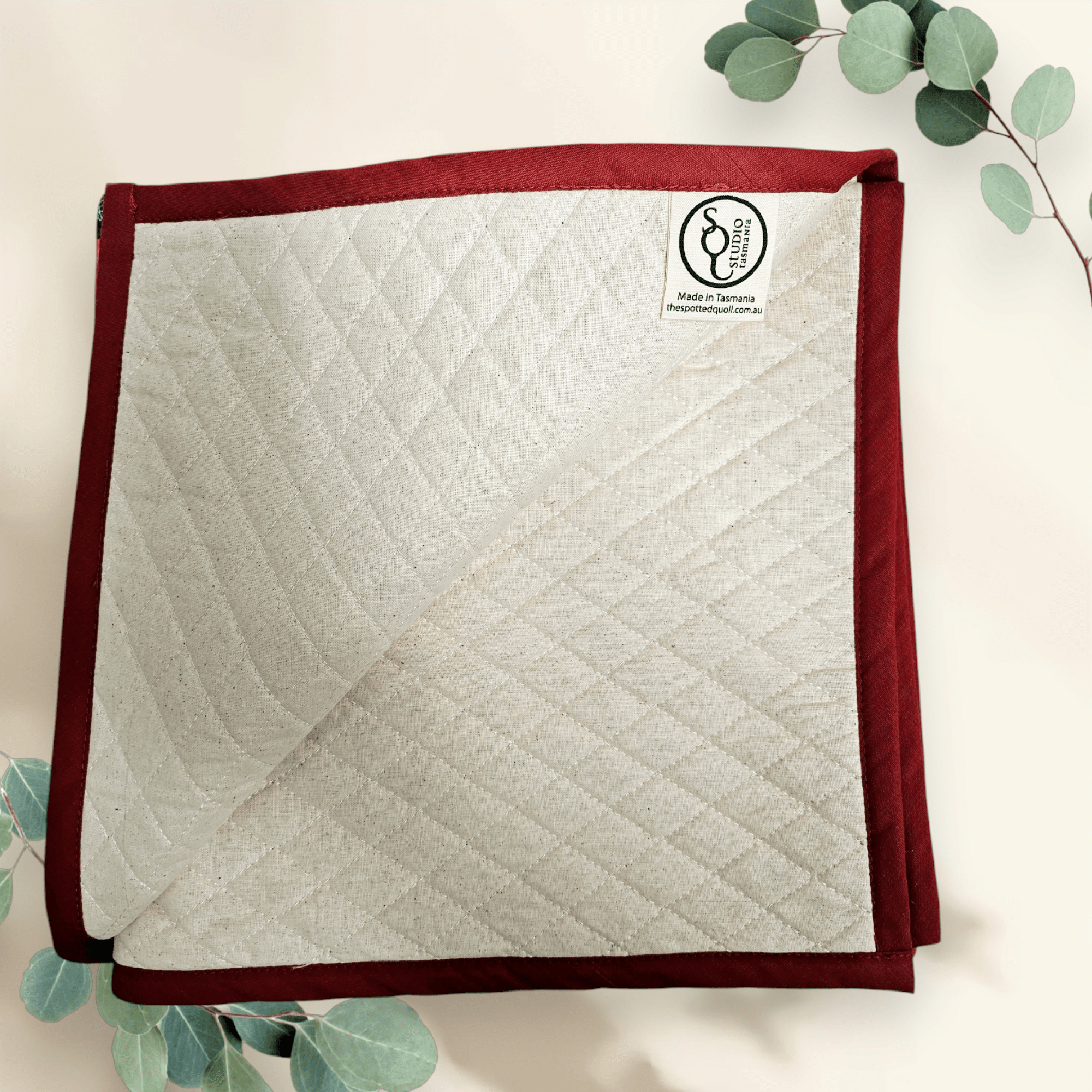 Baby Cot Quilts - Organic Linen/Hemp quilt The Spotted Quoll 