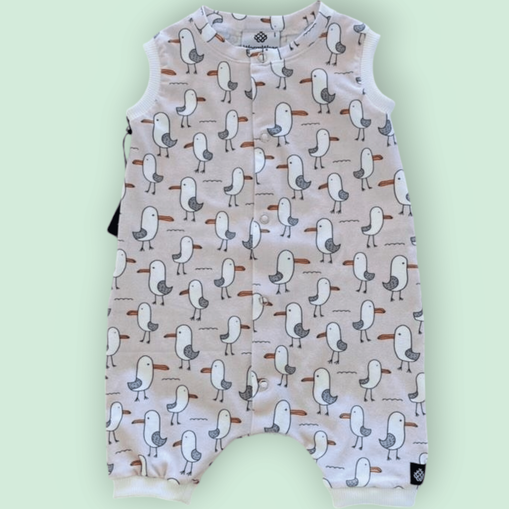 Baby Bodysuits - Worm Wear Tasmania Bodysuits Worm Wear Tasmania 1 Sunsuit Pink Seagulls & Sand