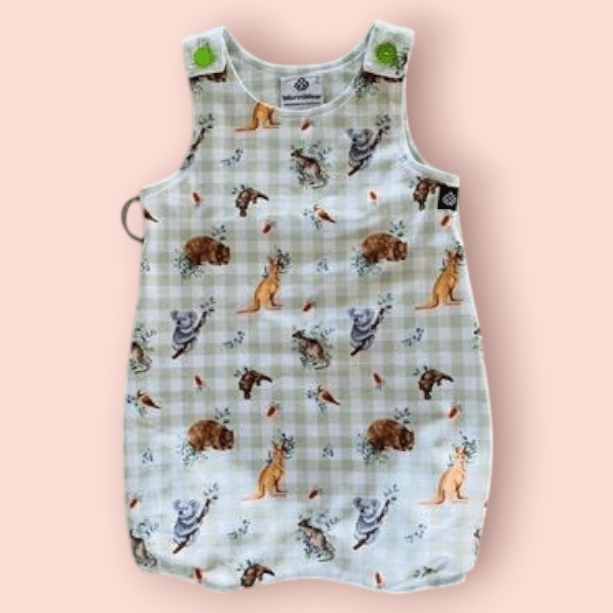 Baby Bodysuits - Worm Wear Tasmania Bodysuits Worm Wear Tasmania 2 Sunsuit Mint Animals