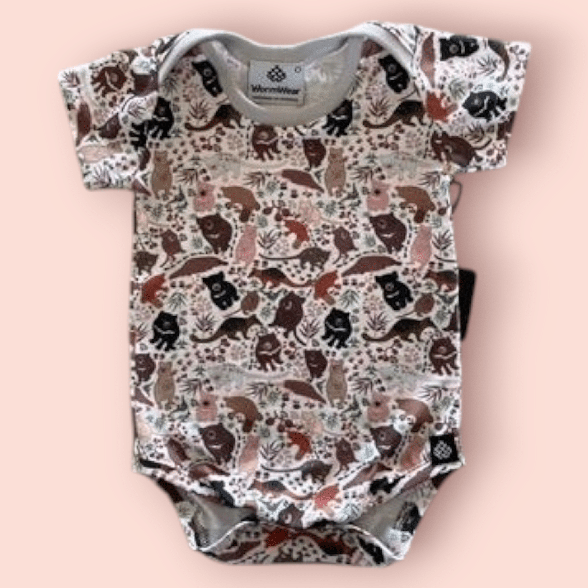 Baby Bodysuits - Worm Wear Tasmania Bodysuits Worm Wear Tasmania 00 Bodysuit Devils, Quolls & Tigers