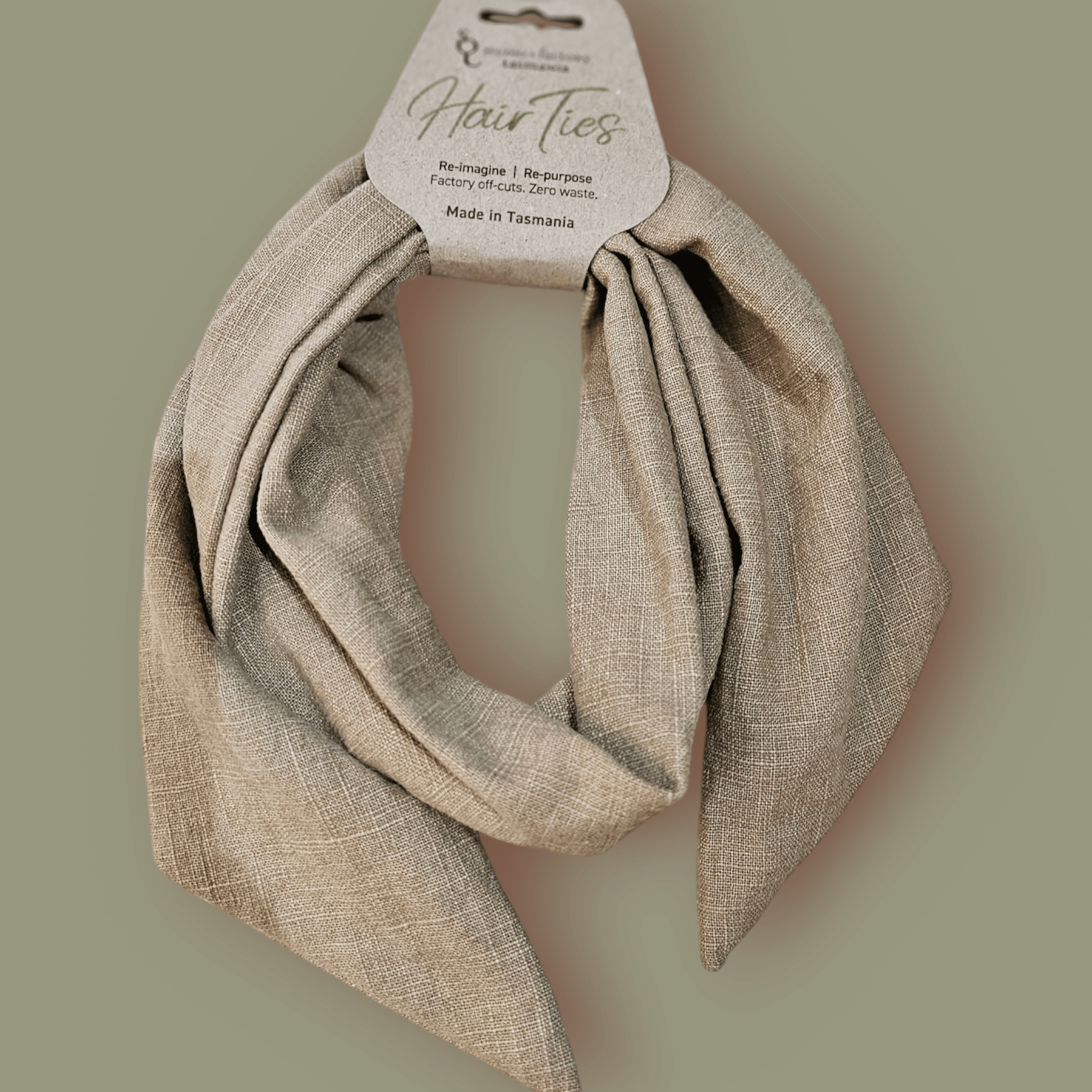 Wire Hair Scarf/Headband Hair Accessories The Spotted Quoll Camel Linen 