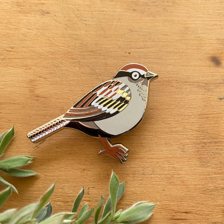 Tasmanian Enamel Pins by Pigment brooch Pigment Sparrow 