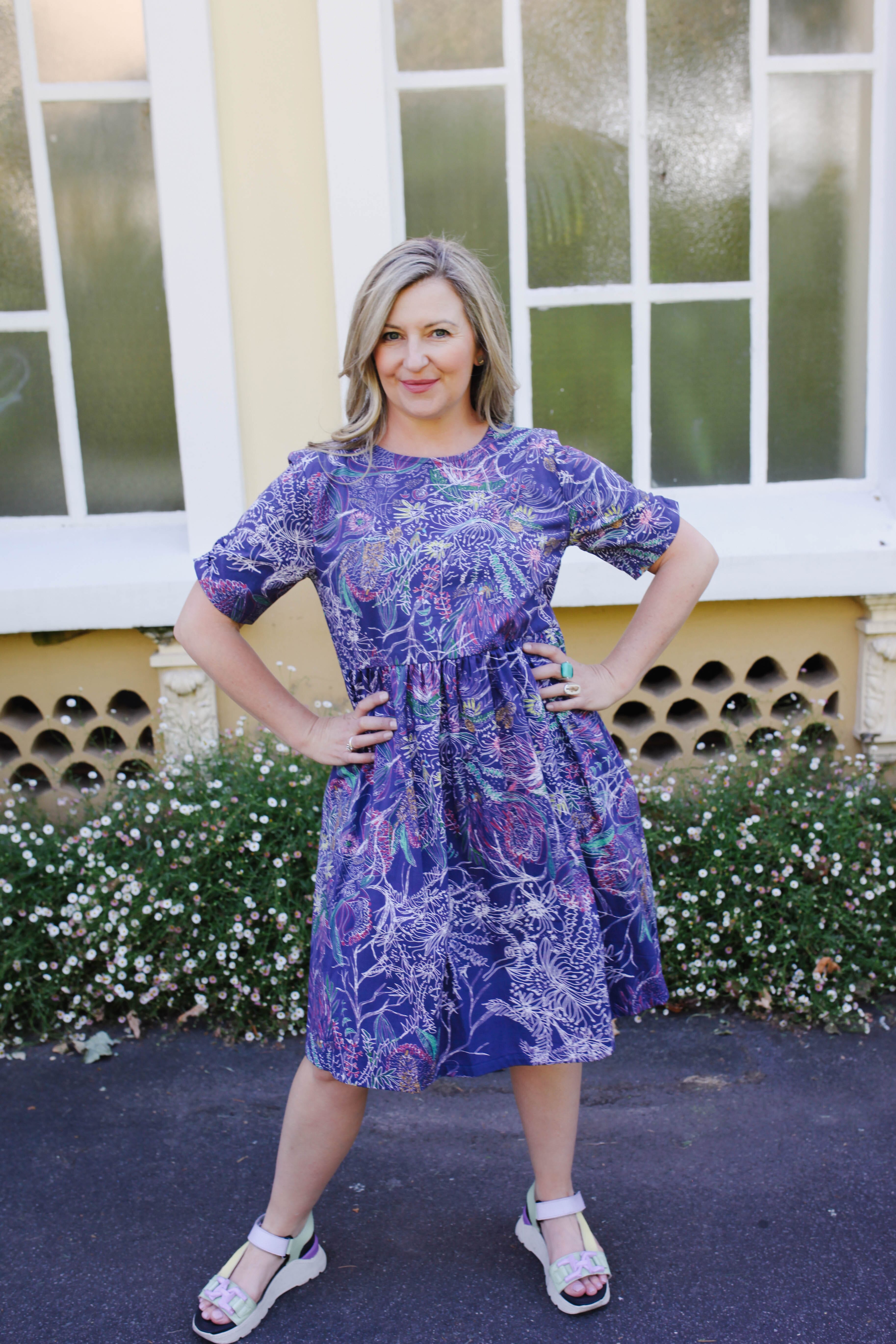 Peasant Poplin Dress - Wildflowers Dresses The Spotted Quoll 