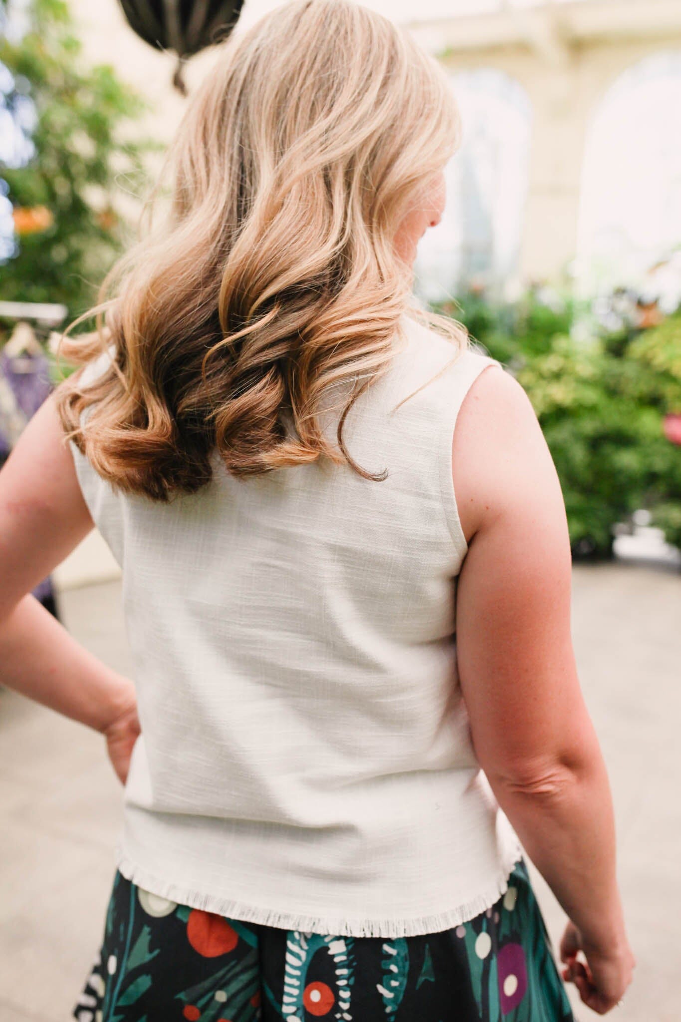 Frayed Hemp Slub Tank - Natural White Shirts & Tops The Spotted Quoll 