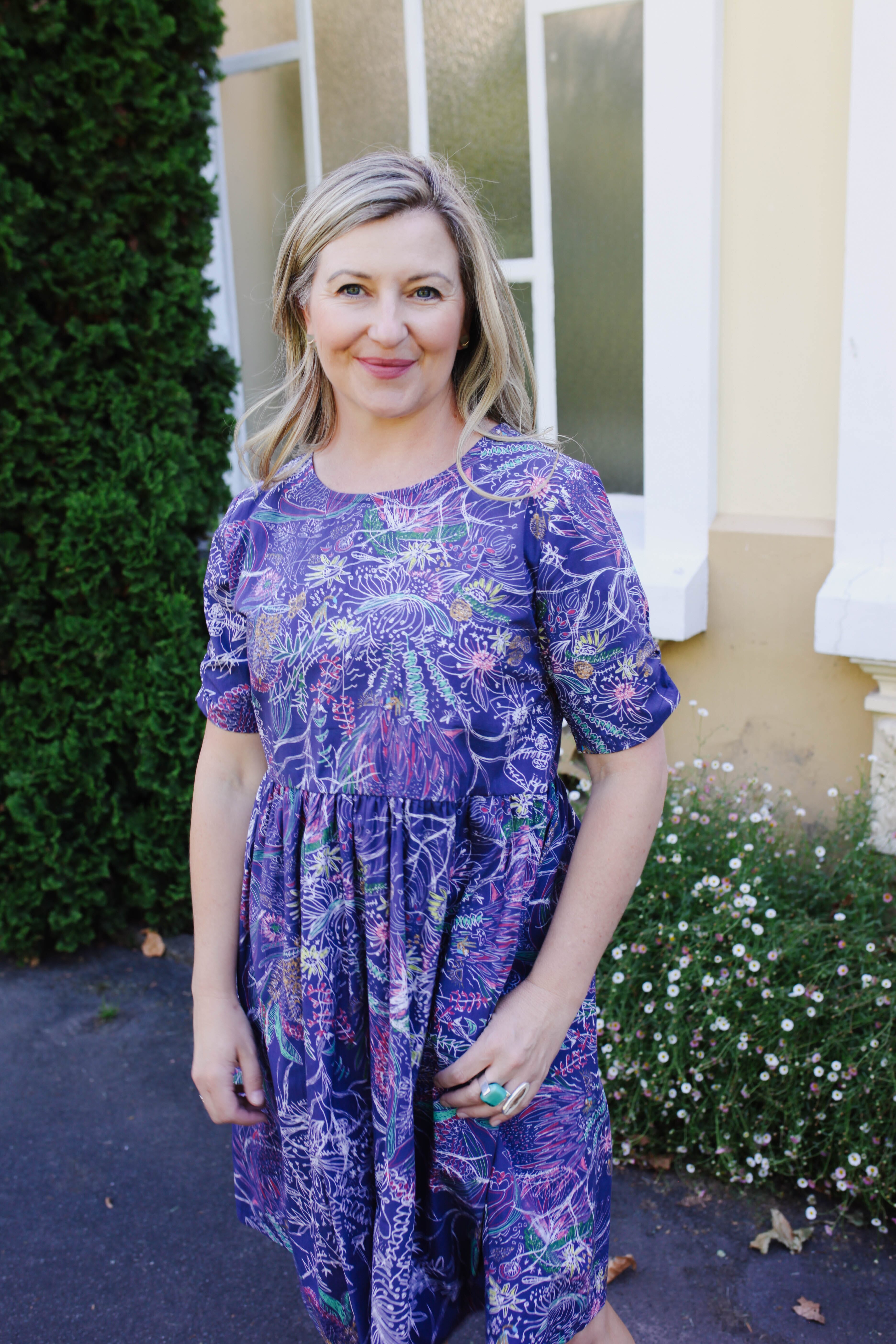 Peasant Poplin Dress - Wildflowers Dresses The Spotted Quoll 