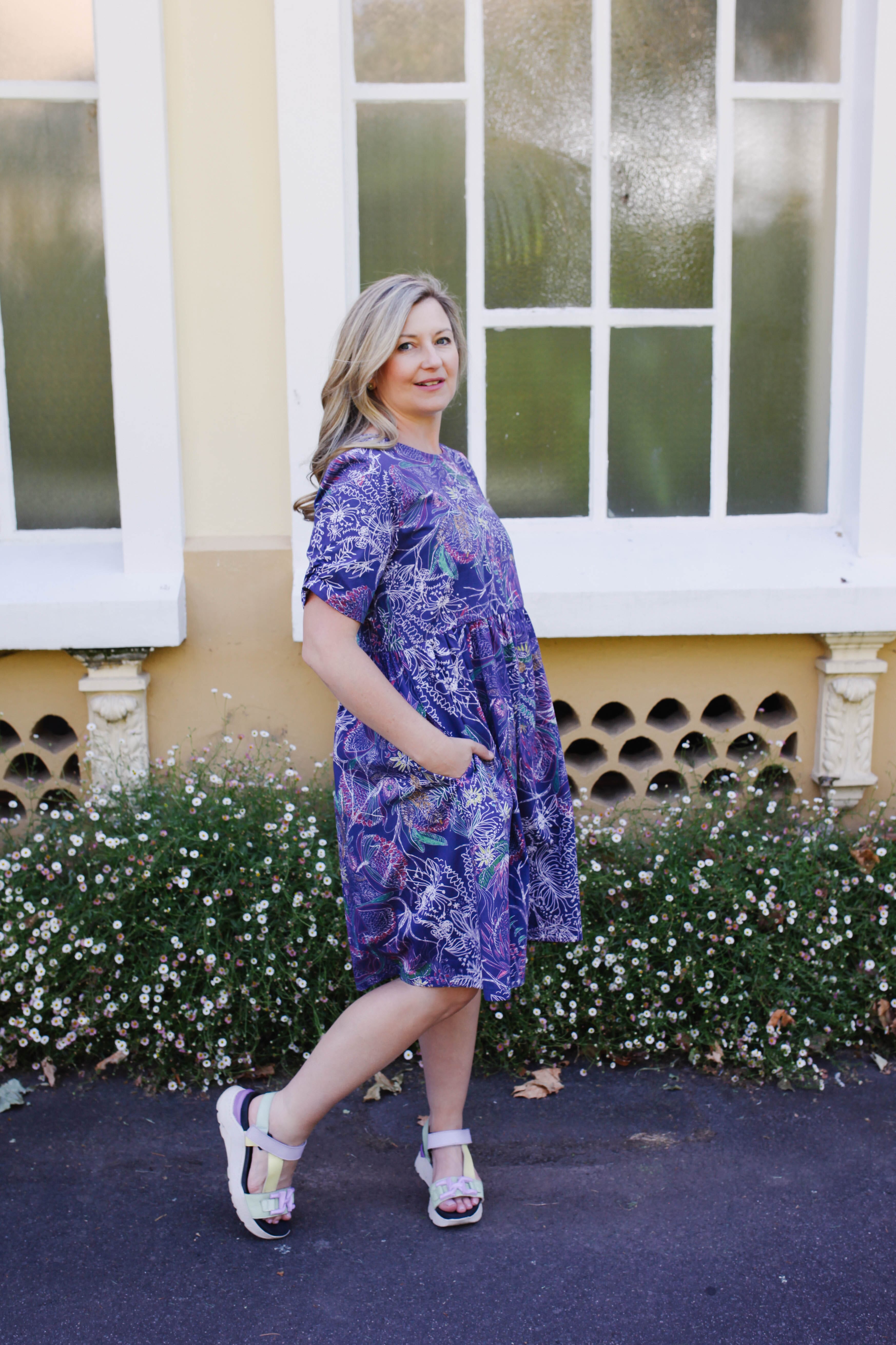 Peasant Poplin Dress - Wildflowers Dresses The Spotted Quoll 