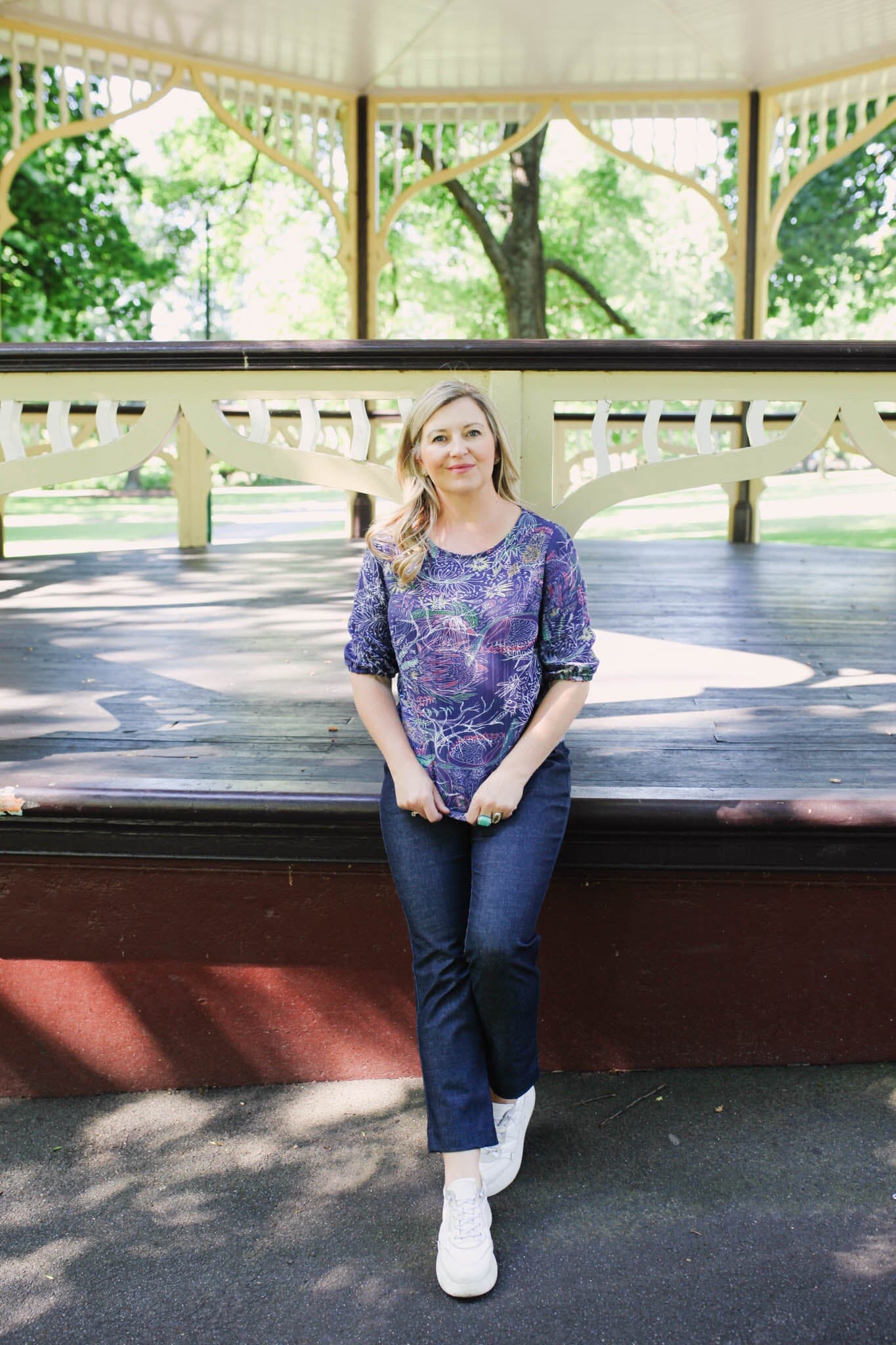 Lady Jane Bishops Sleeve Blouse - Wildflower top The Spotted Quoll 