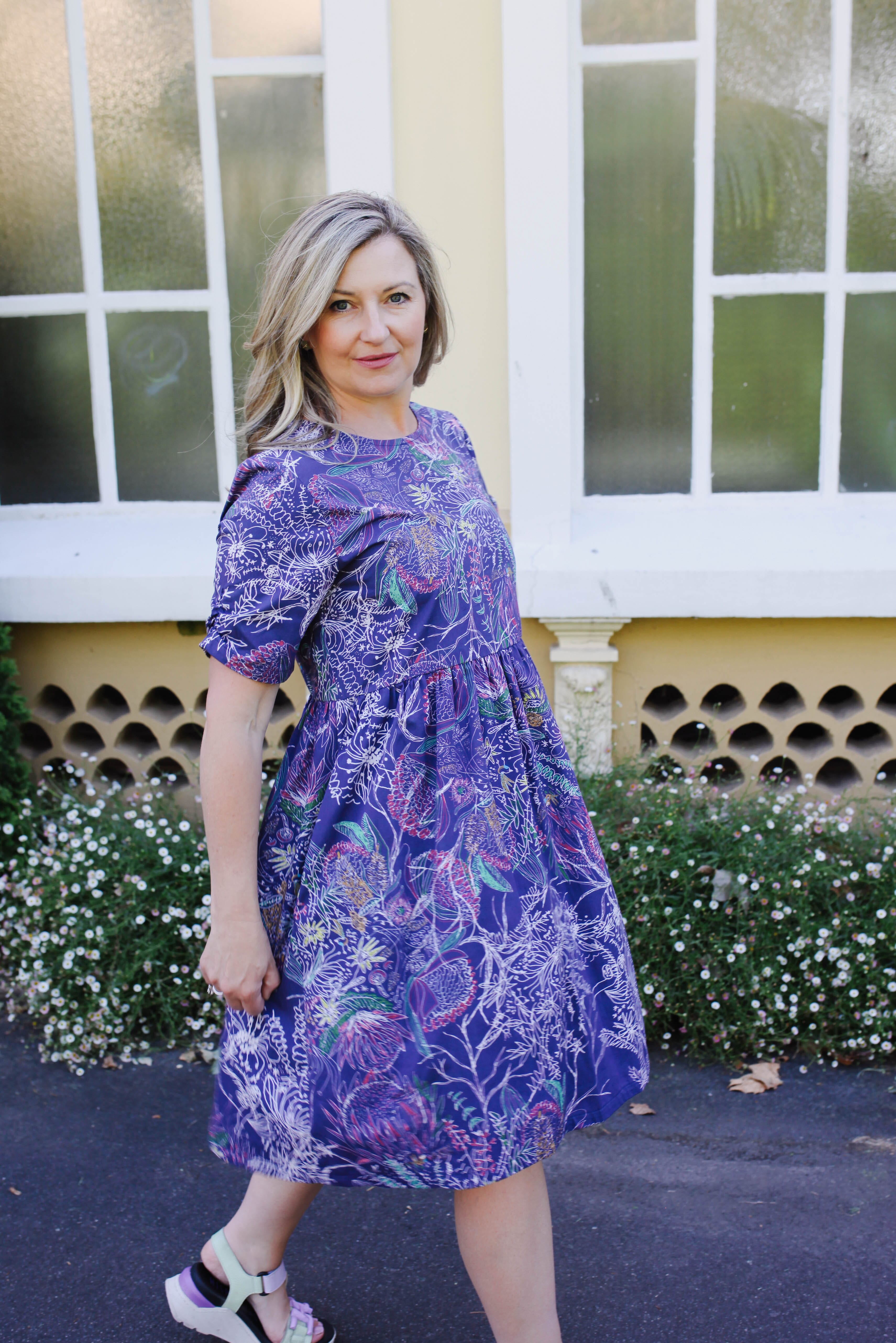 Peasant Poplin Dress - Wildflowers Dresses The Spotted Quoll 