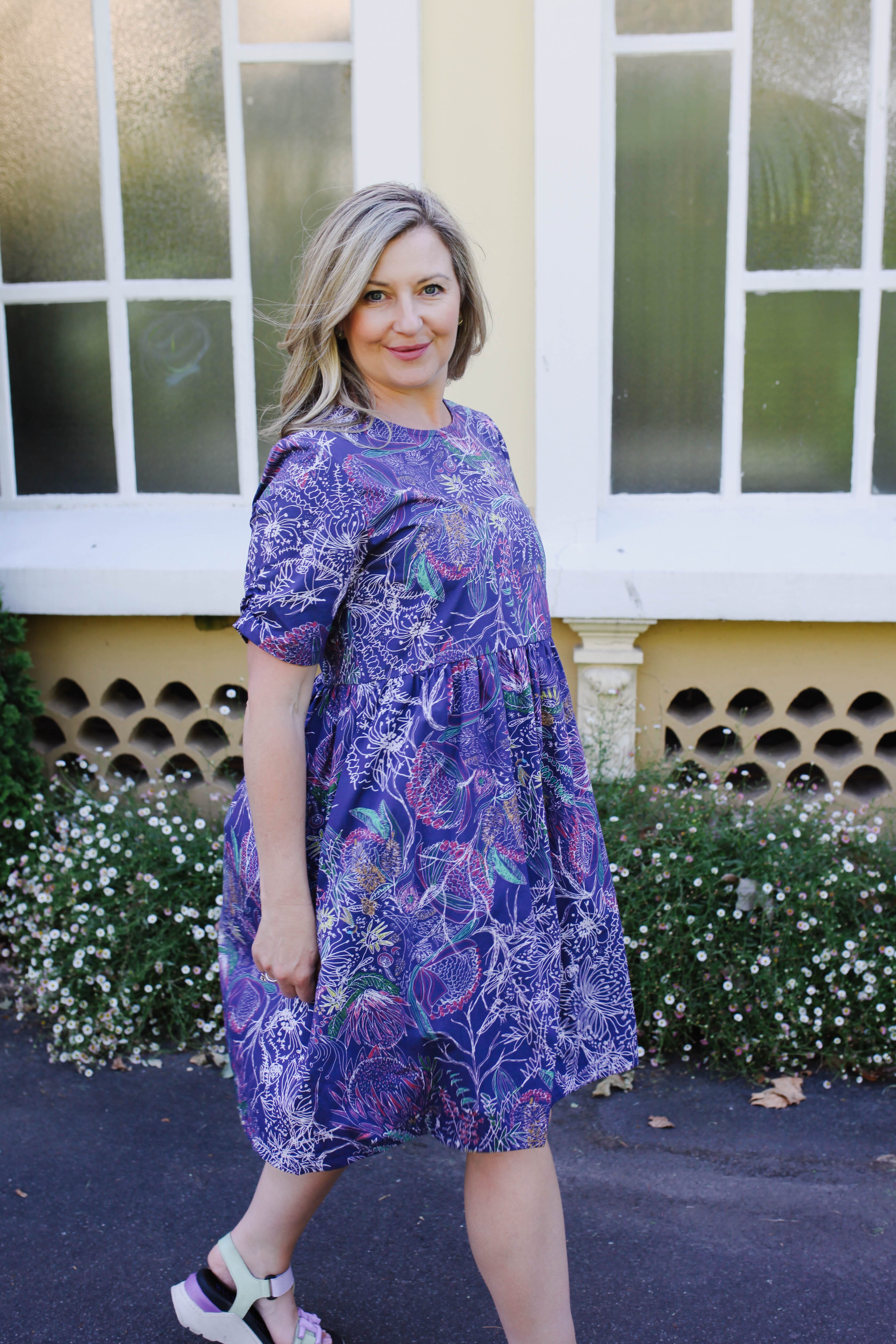 Peasant Poplin Dress - Wildflowers Dresses The Spotted Quoll 