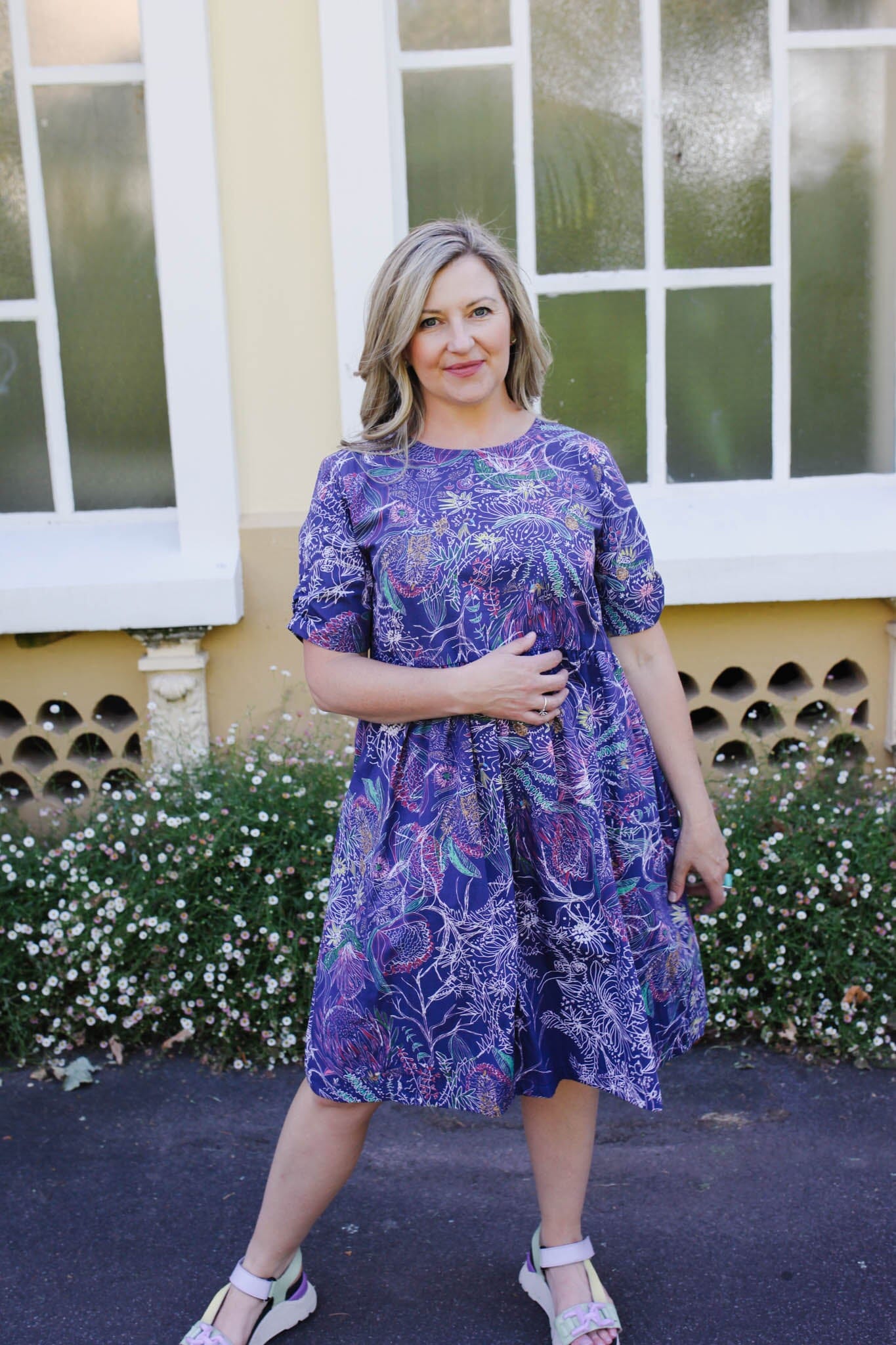 Peasant Poplin Dress - Wildflowers Dresses The Spotted Quoll 