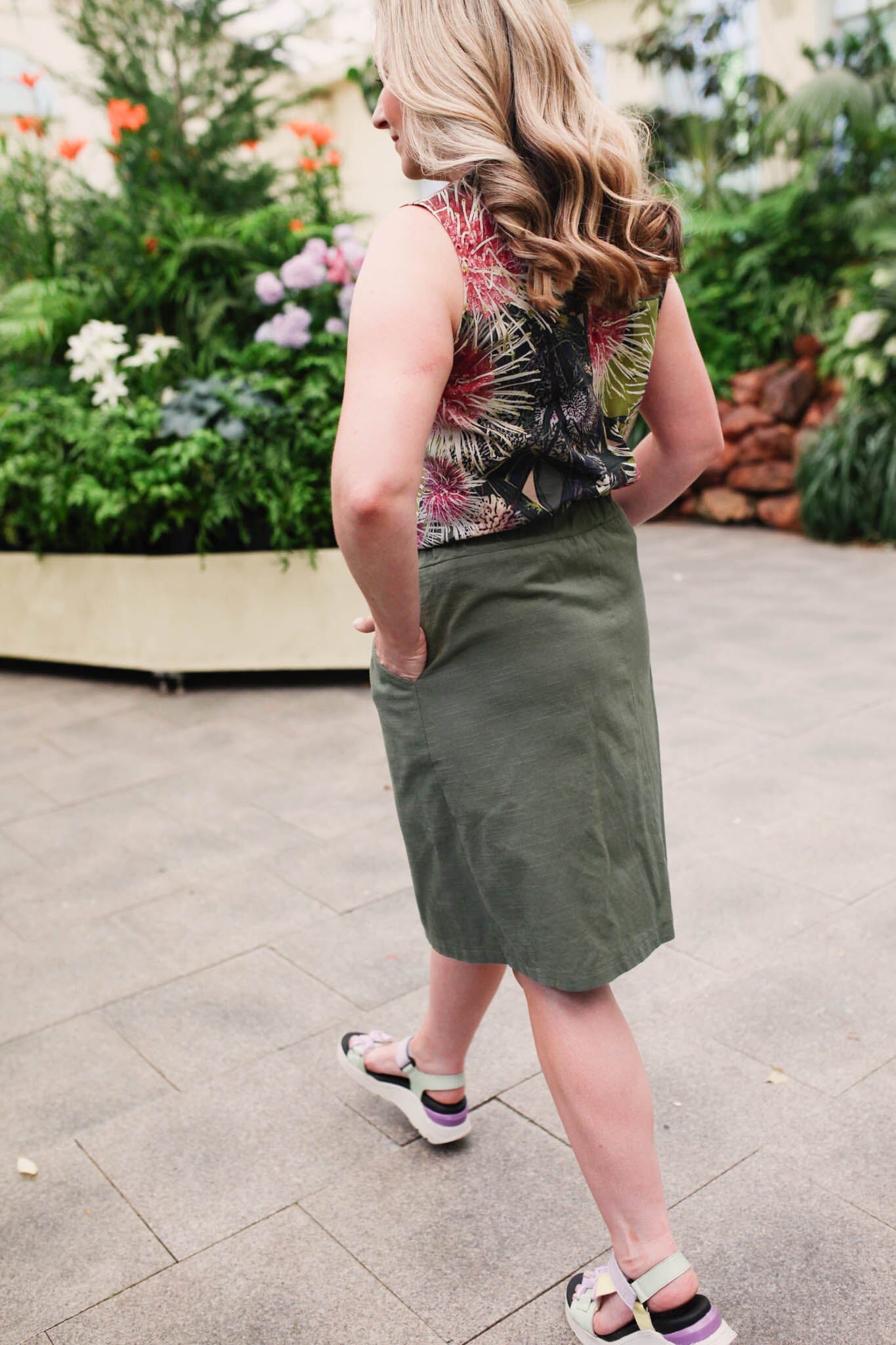 Dani Straight Skirt - Fern Hemp Skirt The Spotted Quoll 