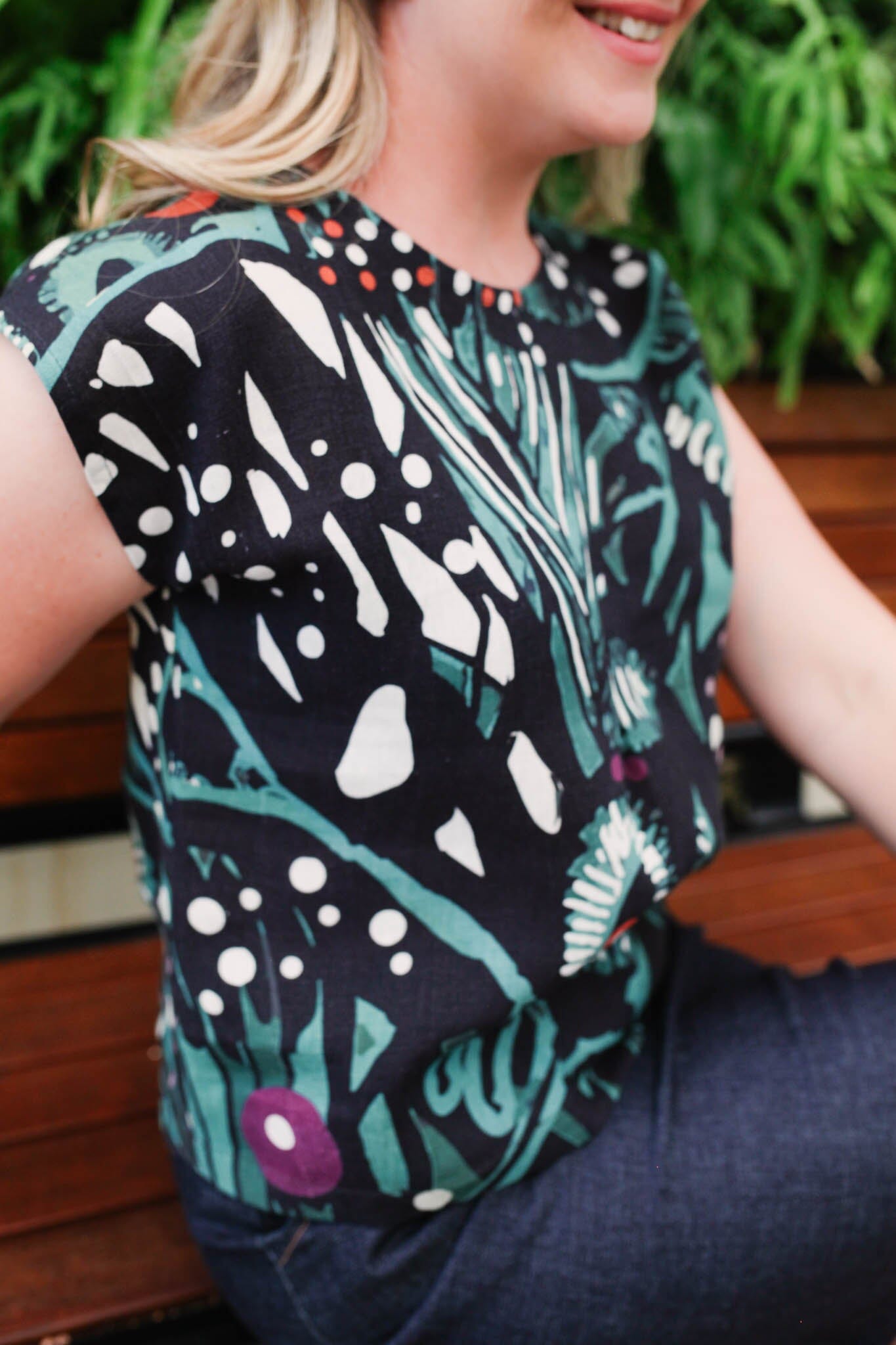 Pure Linen Mini Pleat Top - Tiger Moth Shirts & Tops The Spotted Quoll 