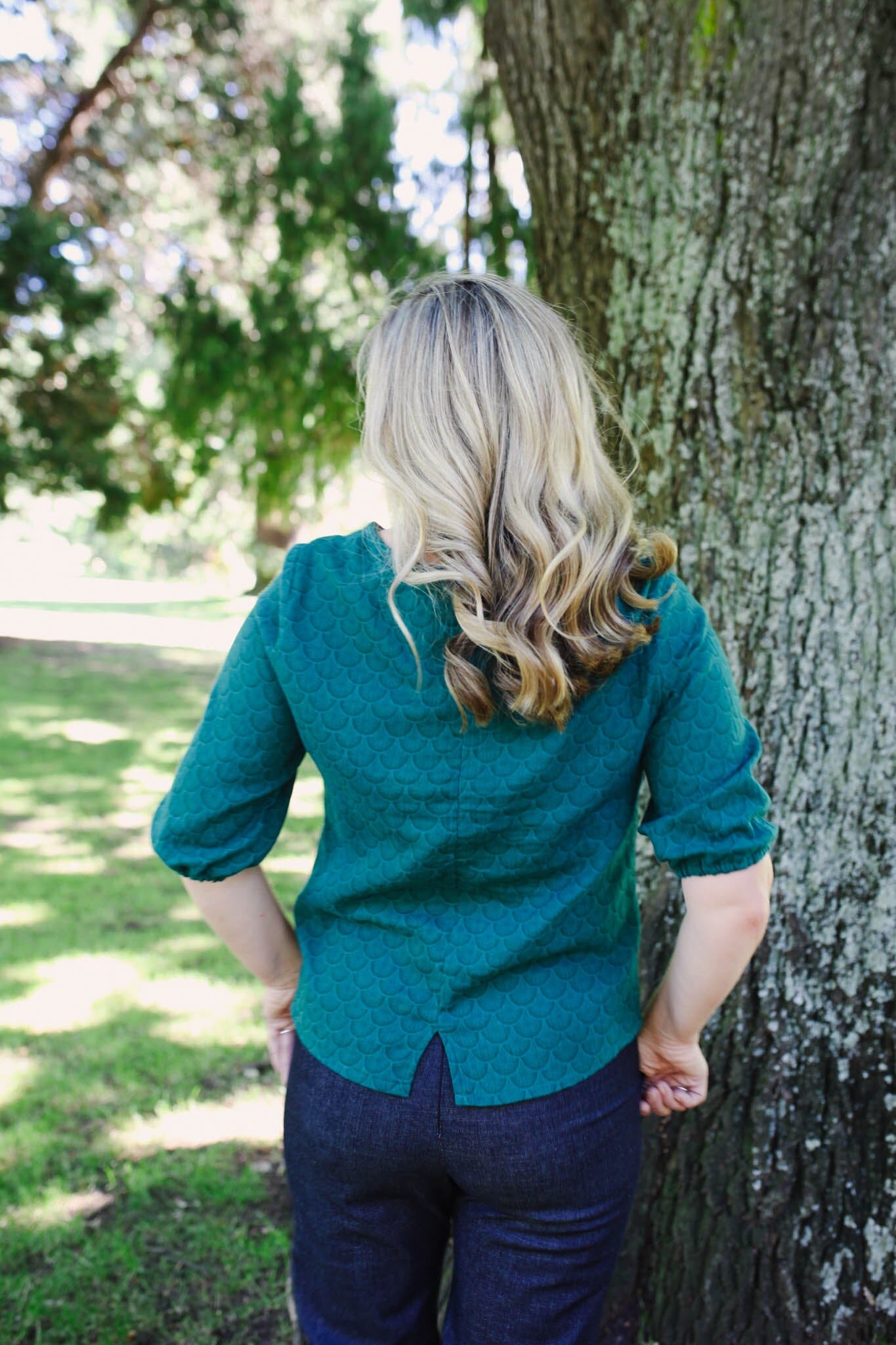 Lady Jane Bishops Sleeve Blouse - Jewel Fish Scale top The Spotted Quoll 