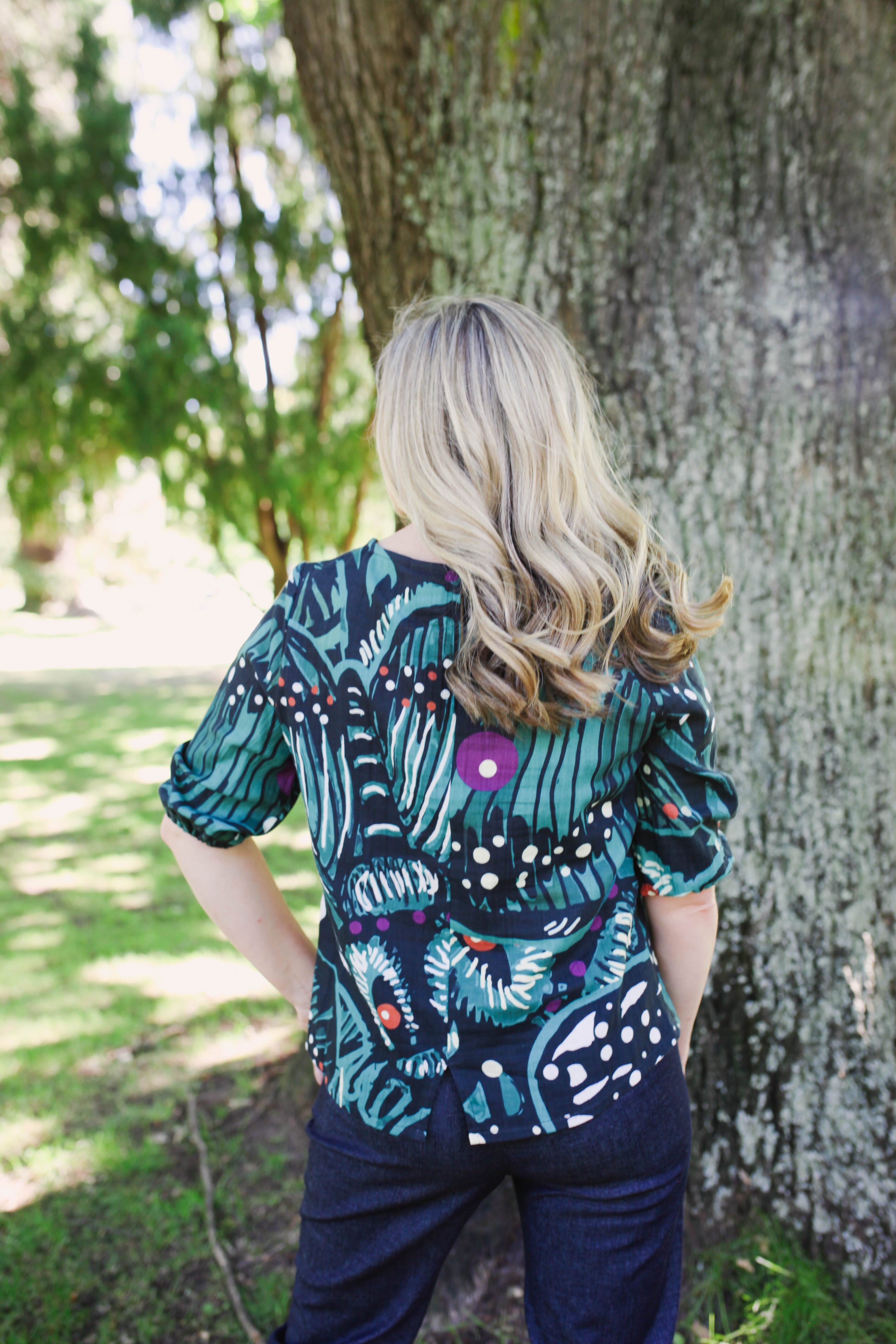 Lady Jane Bishops Sleeve Blouse - Tiger Moth top The Spotted Quoll 