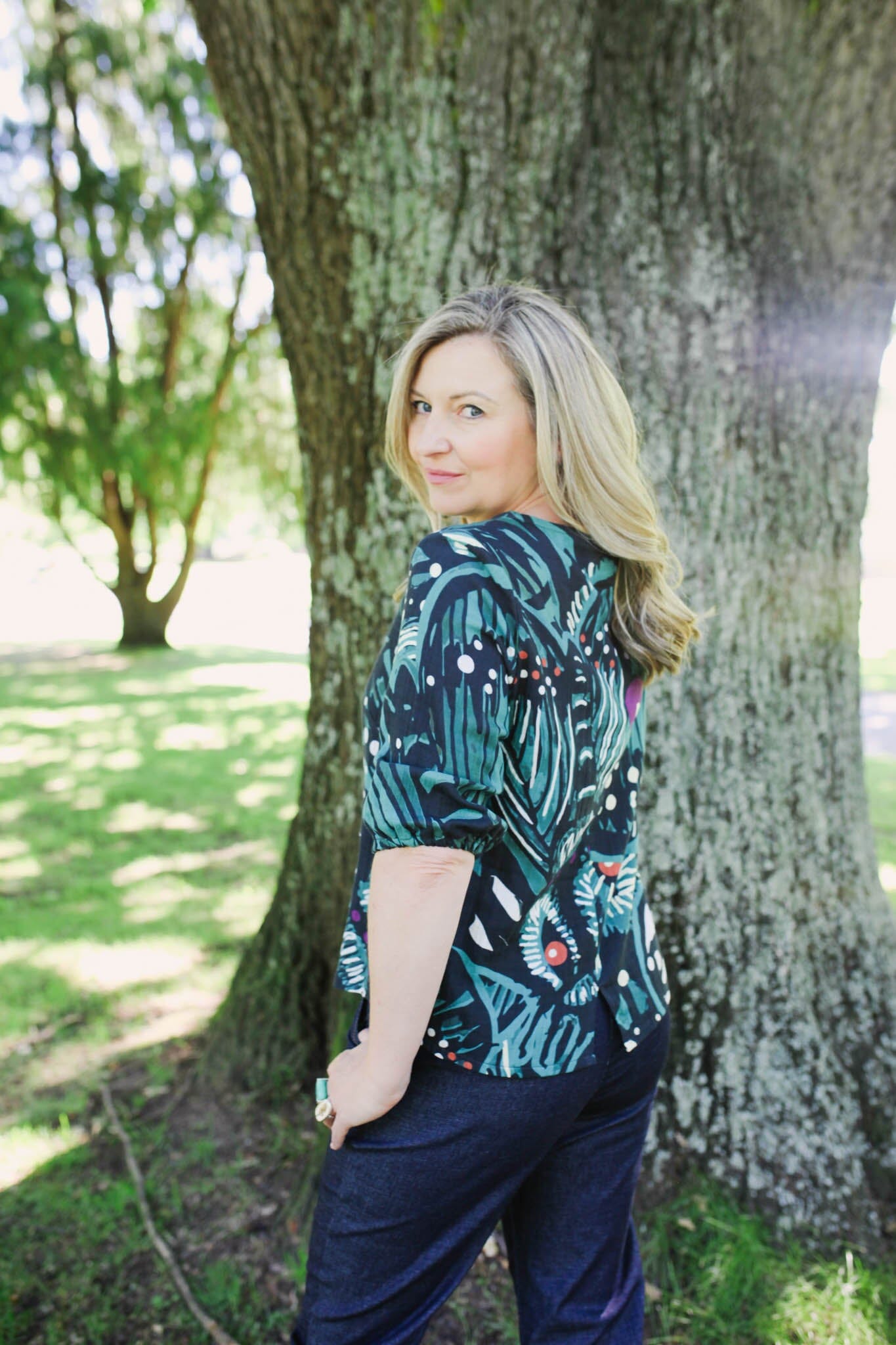 Lady Jane Bishops Sleeve Blouse - Tiger Moth top The Spotted Quoll 