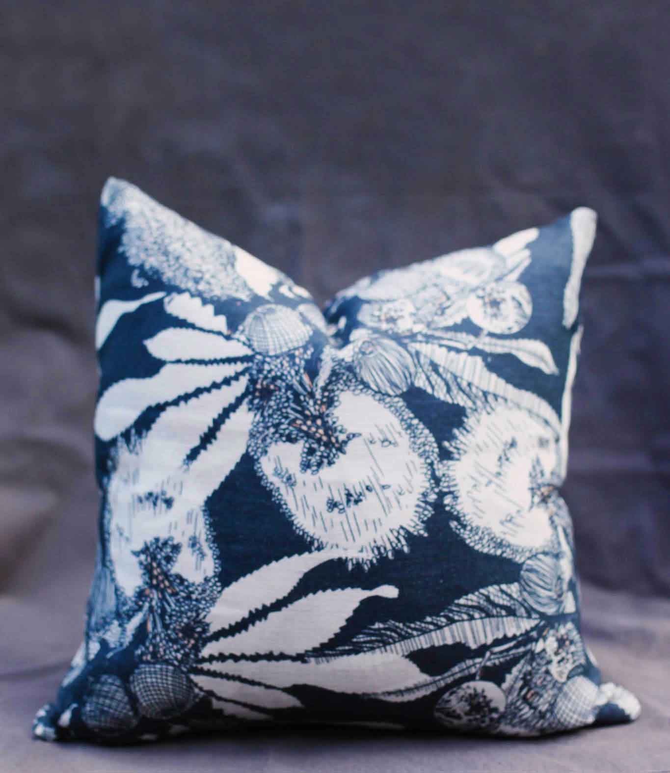 Printed linen Cushions - Flat Pack Cushions The Spotted Quoll 45 x 45cm Sawtooth Banksia 
