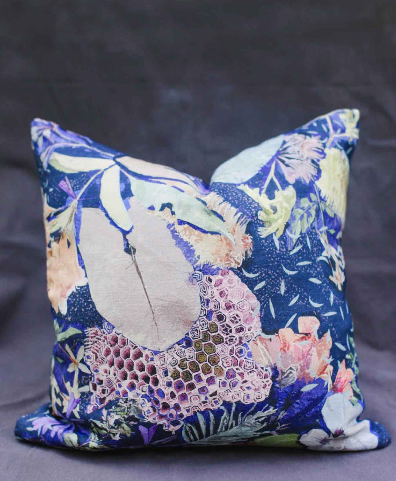 Printed linen Cushions - Flat Pack Cushions The Spotted Quoll 45 x 45cm No Bee No Me 