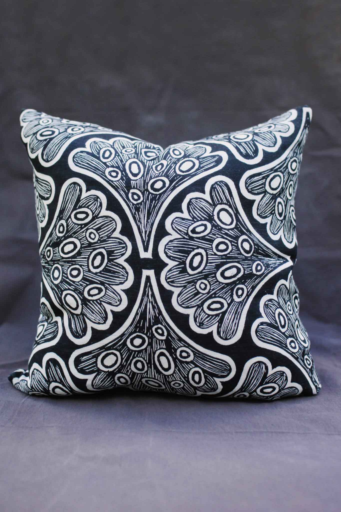 Printed linen Cushions - Flat Pack Cushions The Spotted Quoll 45 x 45cm Galaxias Fish Scale 