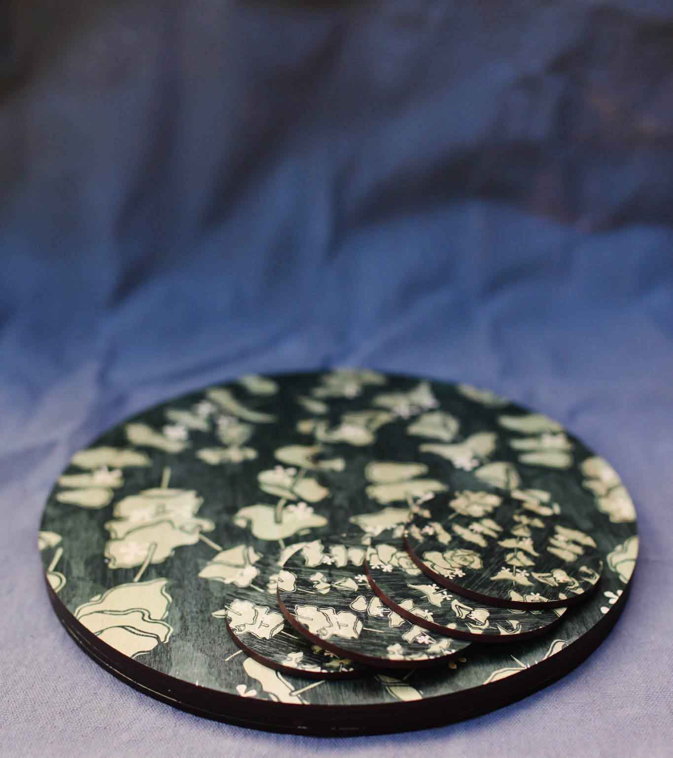 Placemat and Coaster Sets - Ashlee Wilkisons Designs table ware The Spotted Quoll Eucalyptus Risdonii 