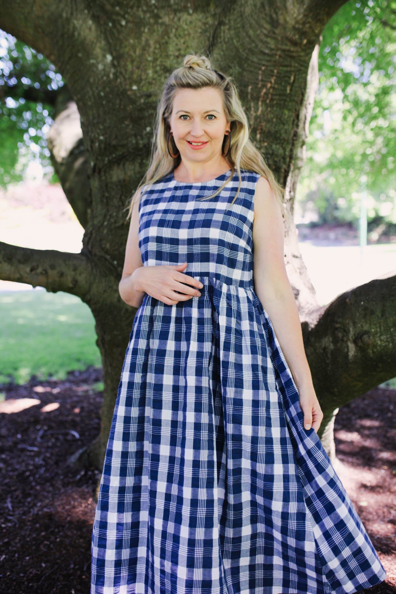 Button Pini - Organic Cotton Seersucker Dresses The Spotted Quoll 