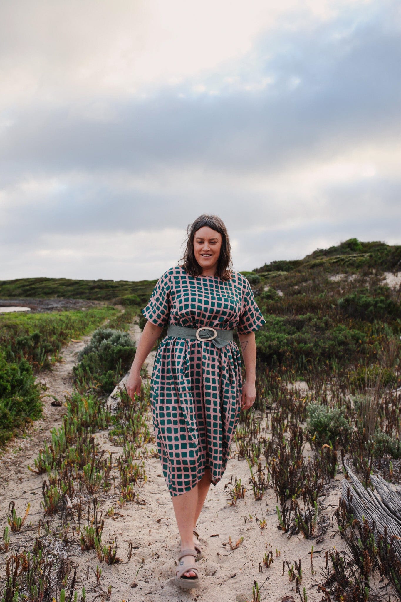 Organic Cocoon Dress - Garden Party Dress The Spotted Quoll 