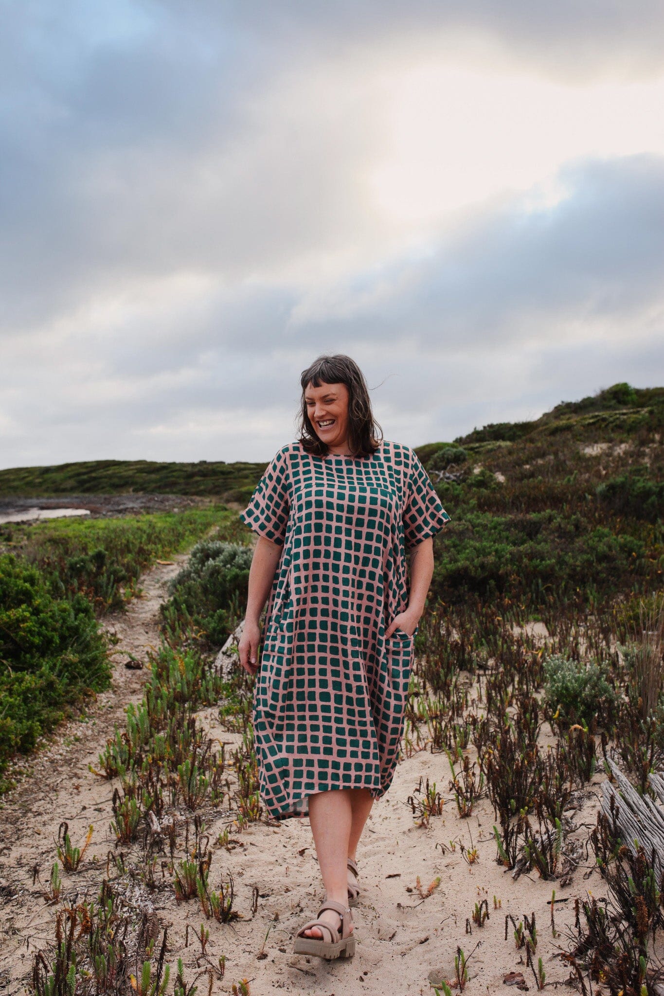 Organic Cocoon Dress - Garden Party Dress The Spotted Quoll 