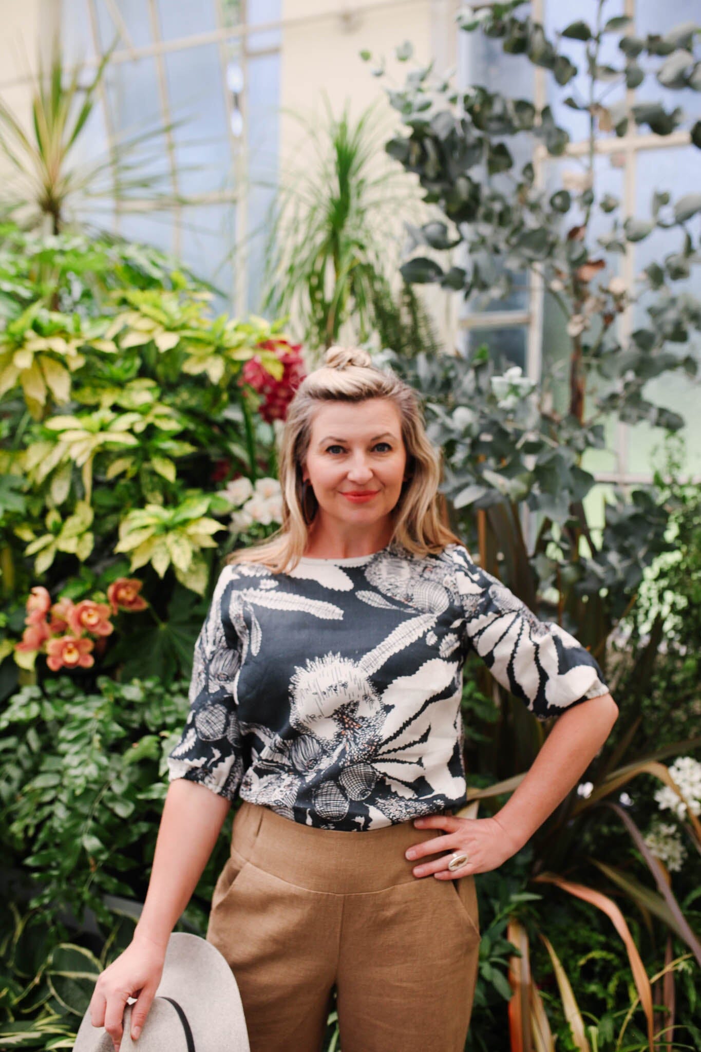 Lady Jane Bishops Sleeve Blouse - Sawtooth Banksia top The Spotted Quoll 
