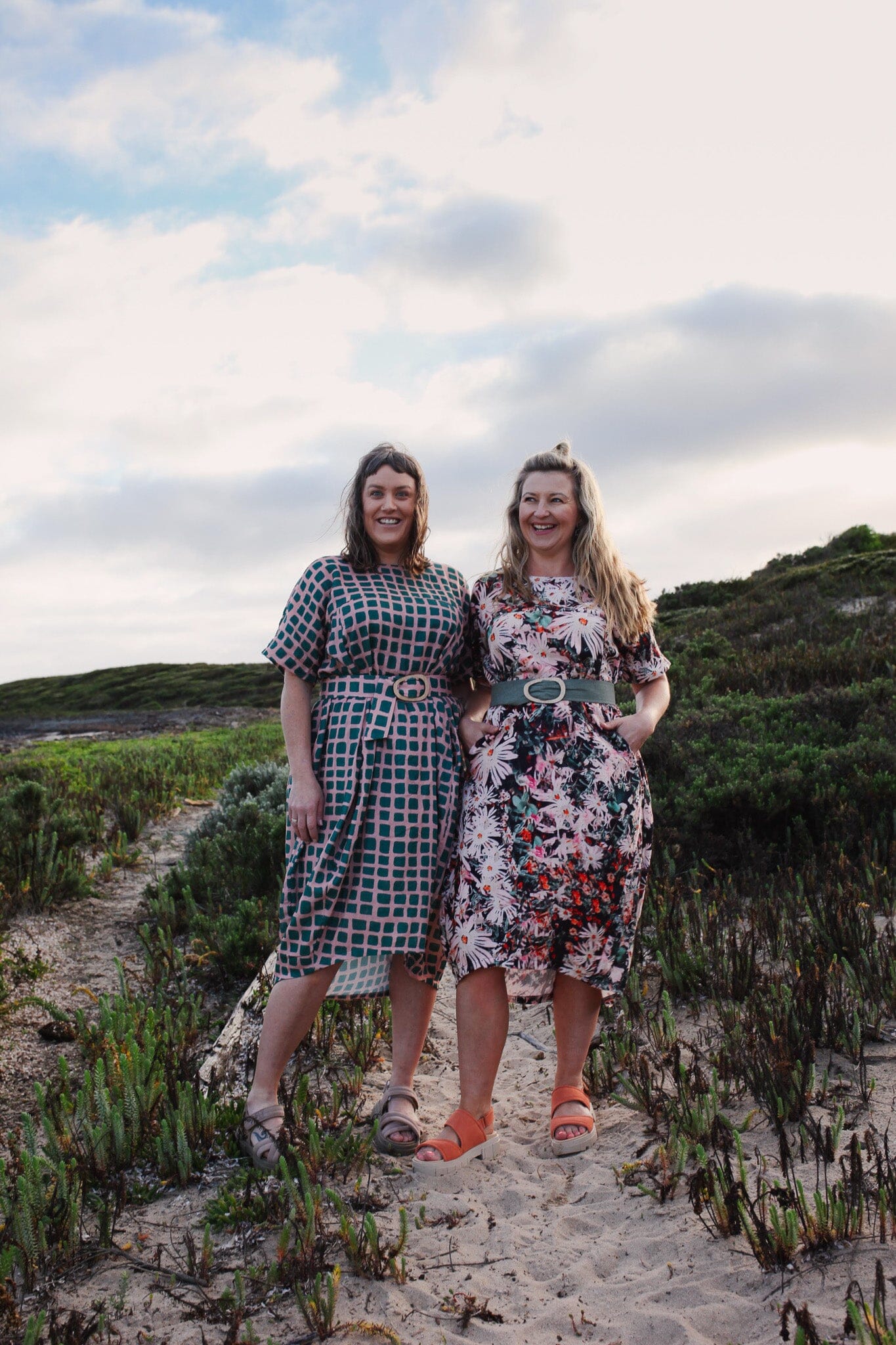 Organic Cocoon Dress - Native Pig Face Dress The Spotted Quoll 