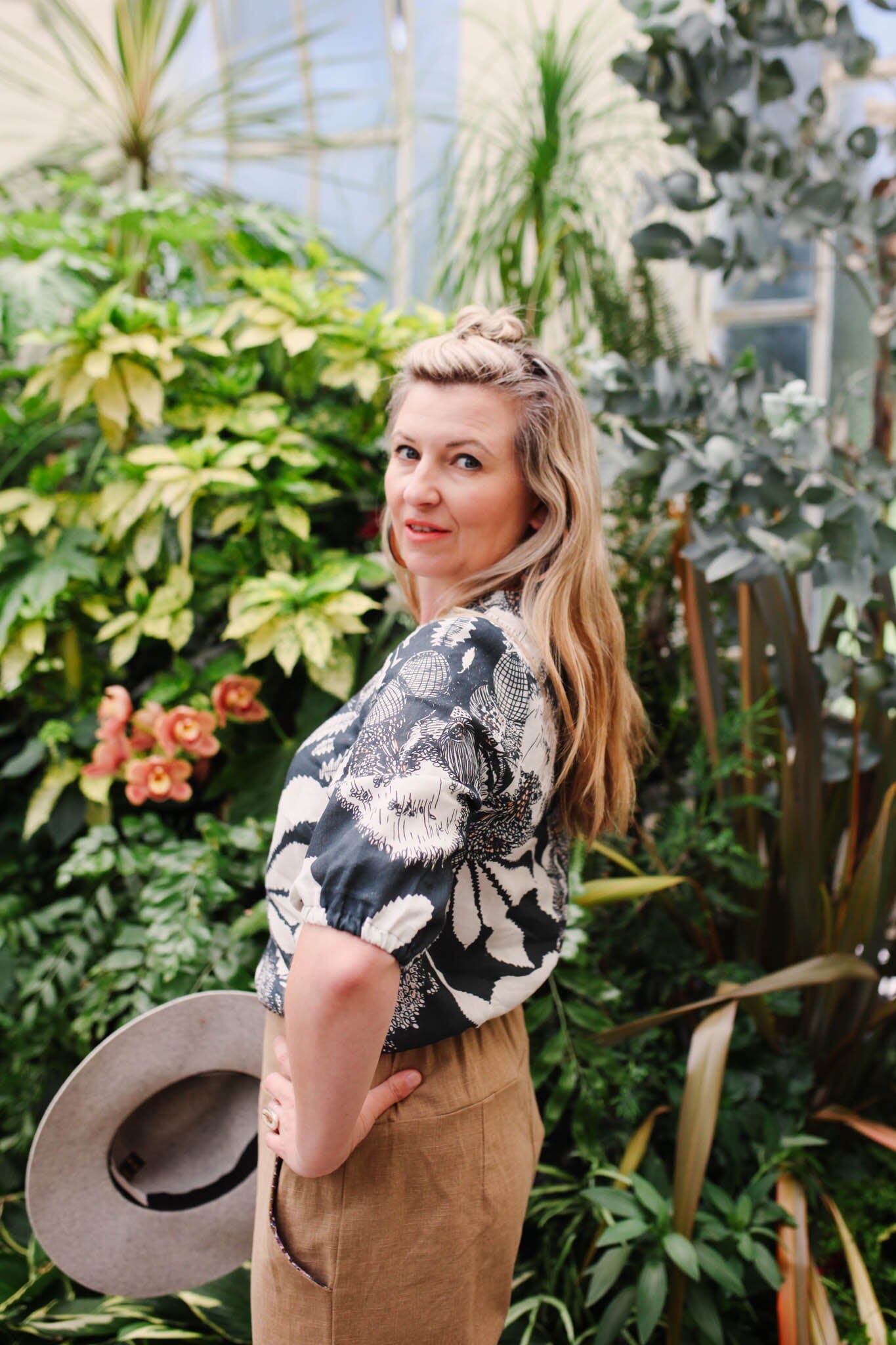 Lady Jane Bishops Sleeve Blouse - Sawtooth Banksia top The Spotted Quoll 