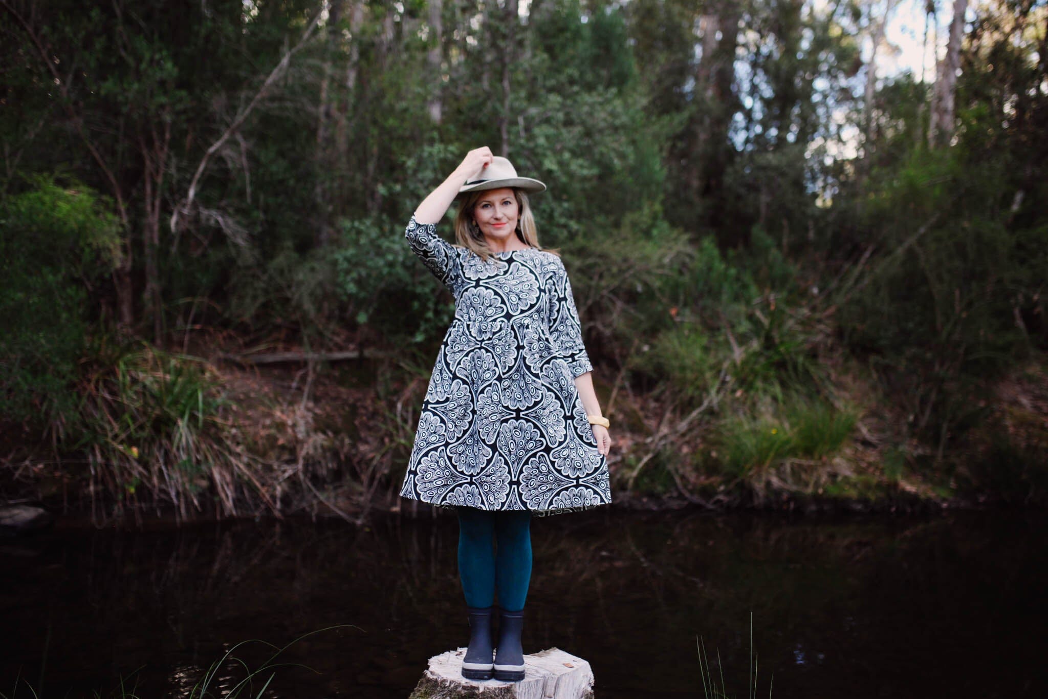 Peasant Dress - Galaxias Fish Dresses The Spotted Quoll 