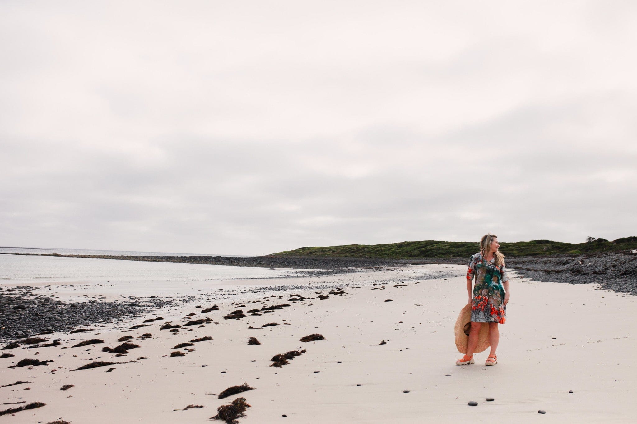 Venus Linen Tunic - Aerial Bay of Fires Dress The Spotted Quoll Studio 