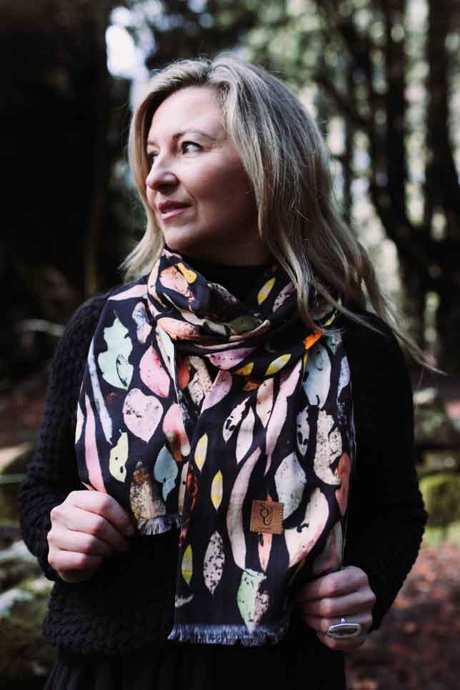 Autumn Forager Organic Cotton Scarf scarf The Spotted Quoll 