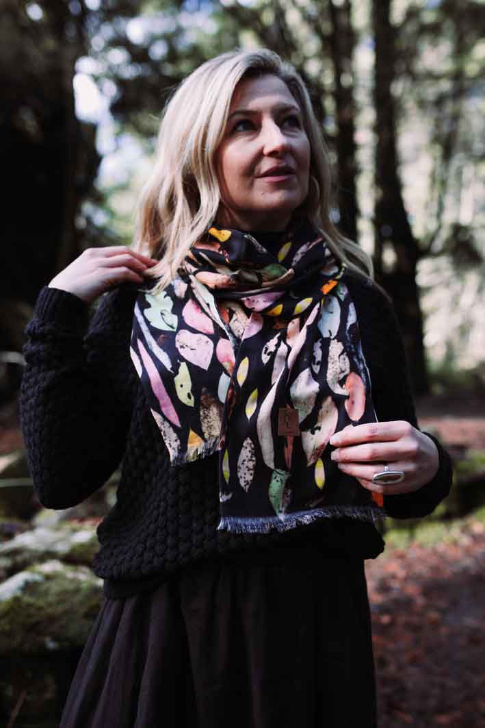 Autumn Forager Organic Cotton Scarf scarf The Spotted Quoll 