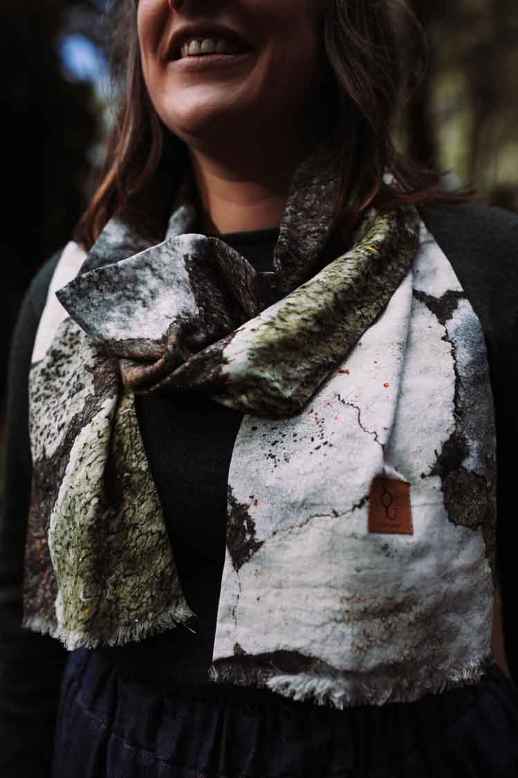 Lichen Organic Cotton Scarf Scarf The Spotted Quoll 