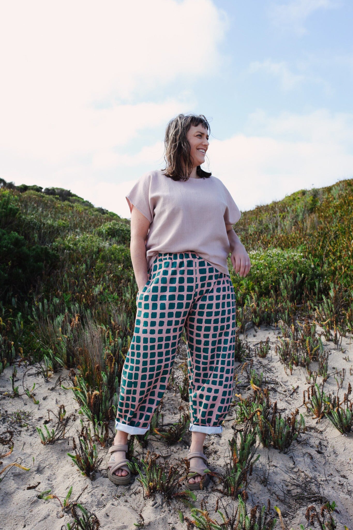 Washed Linen Shell Top - Rose Shirts & Tops The Spotted Quoll 