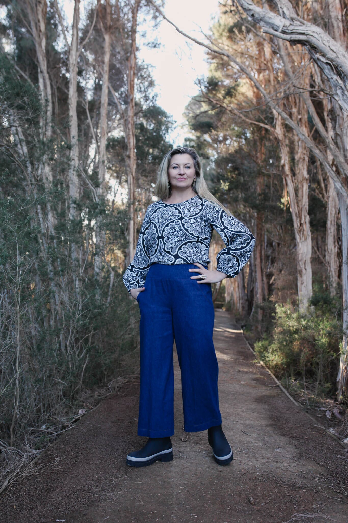 Lottie Culotte - Organic Denim Pants The Spotted Quoll 