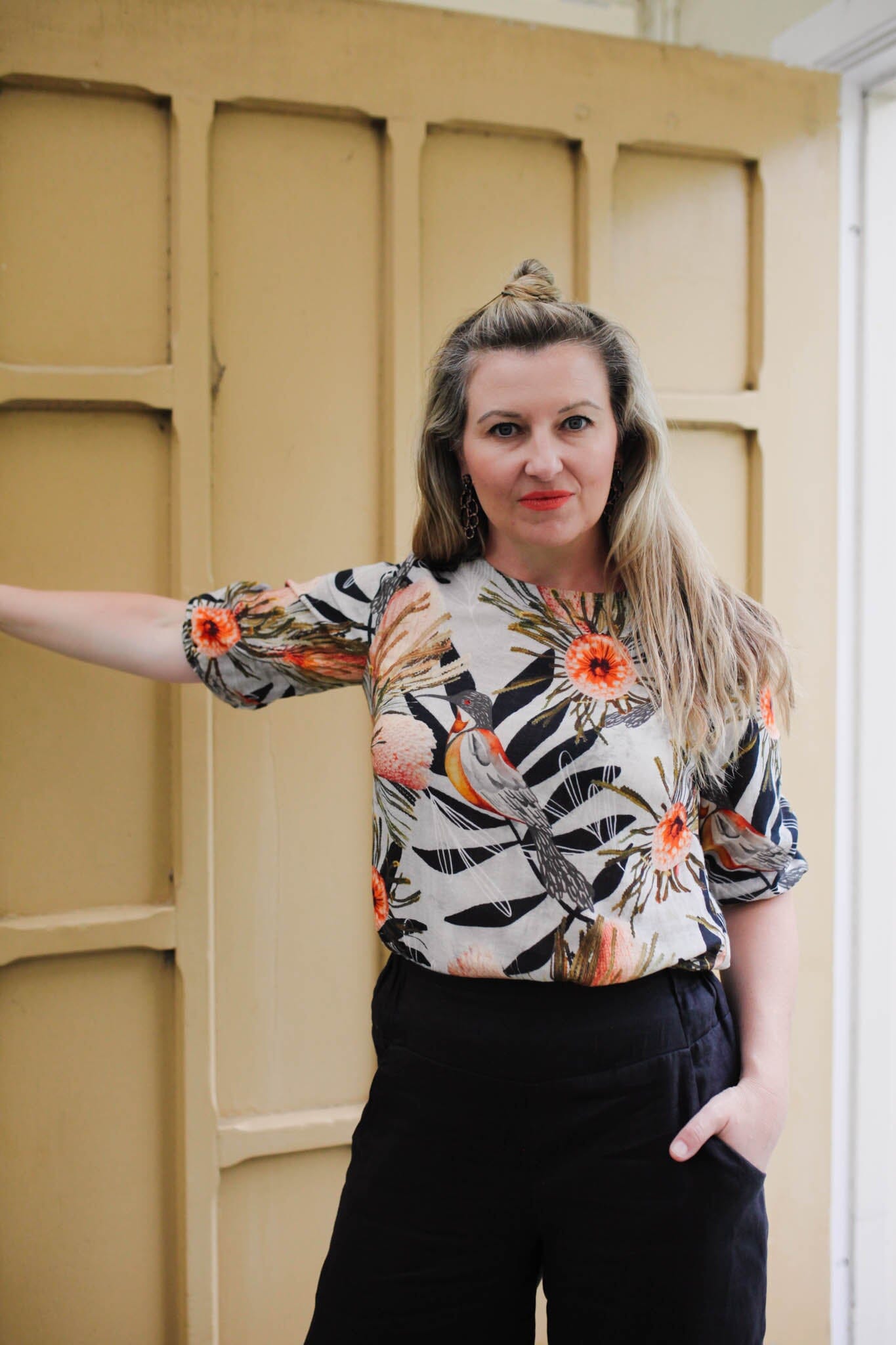 Lady Jane Bishops Sleeve Blouse - Summer Bouquet top The Spotted Quoll 