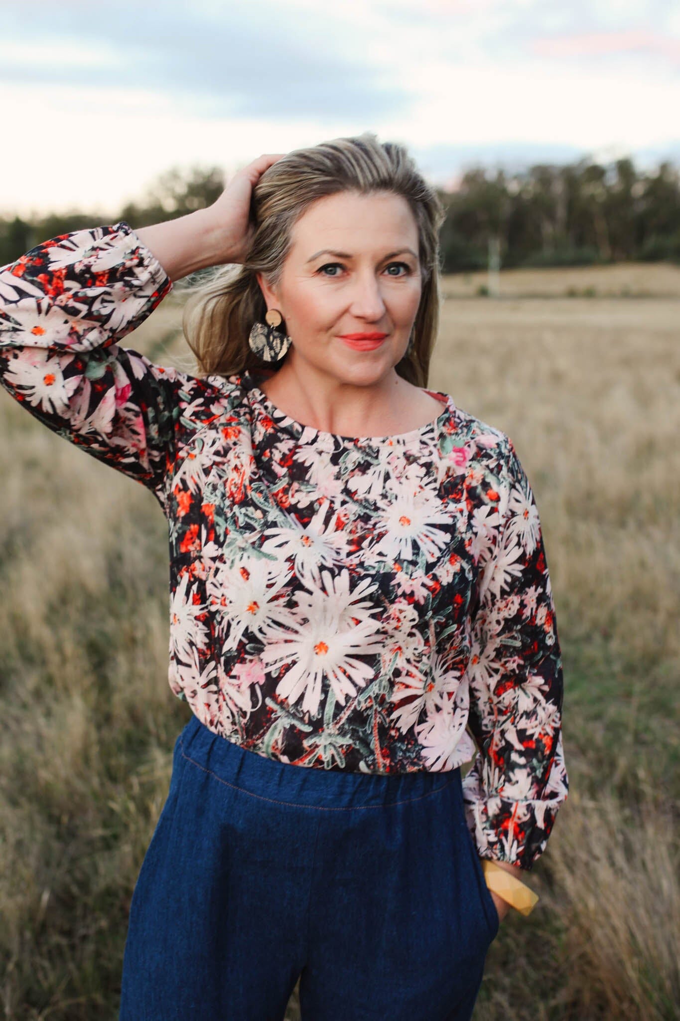 Lady Jane Organic Cotton DM Blouse - Native Pig Face top The Spotted Quoll 