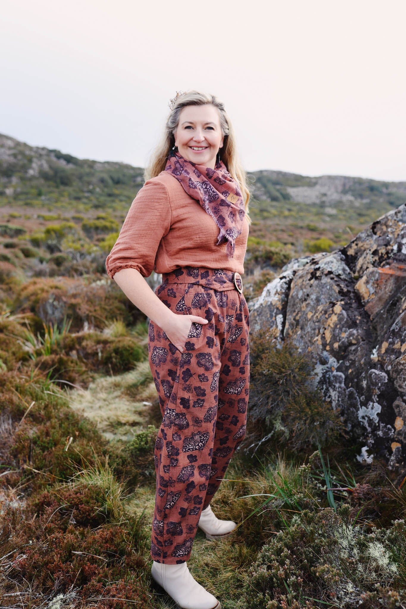 Boss Pant Organic 100% Linen - Cocoa Moth Pants The Spotted Quoll 