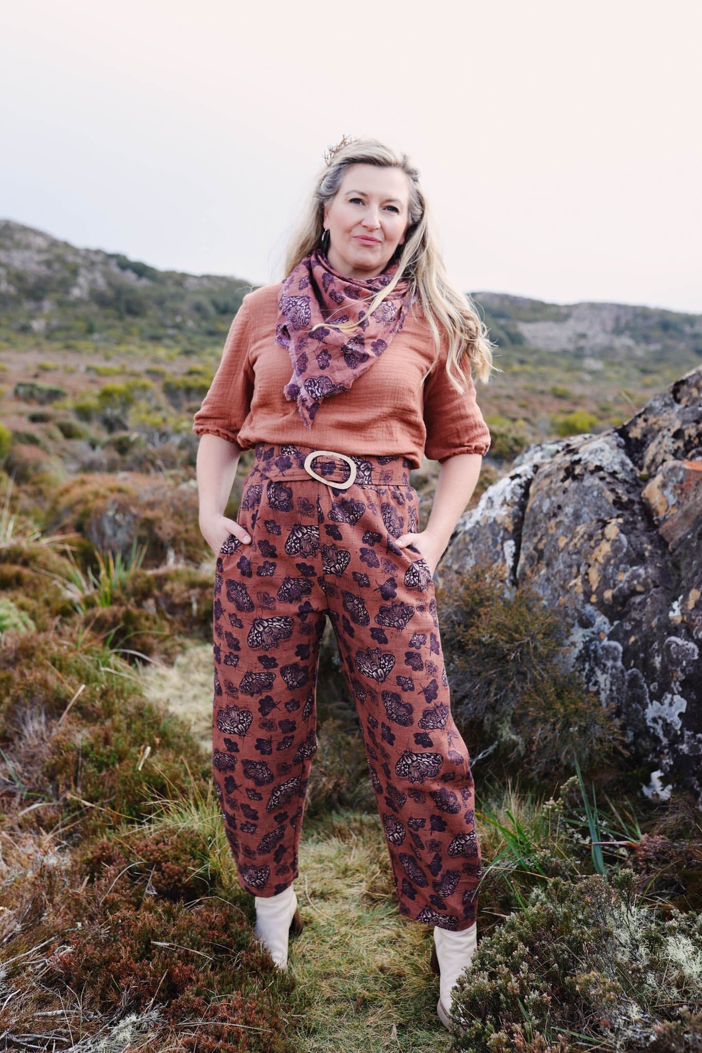 Boss Pant Organic 100% Linen - Cocoa Moth Pants The Spotted Quoll 
