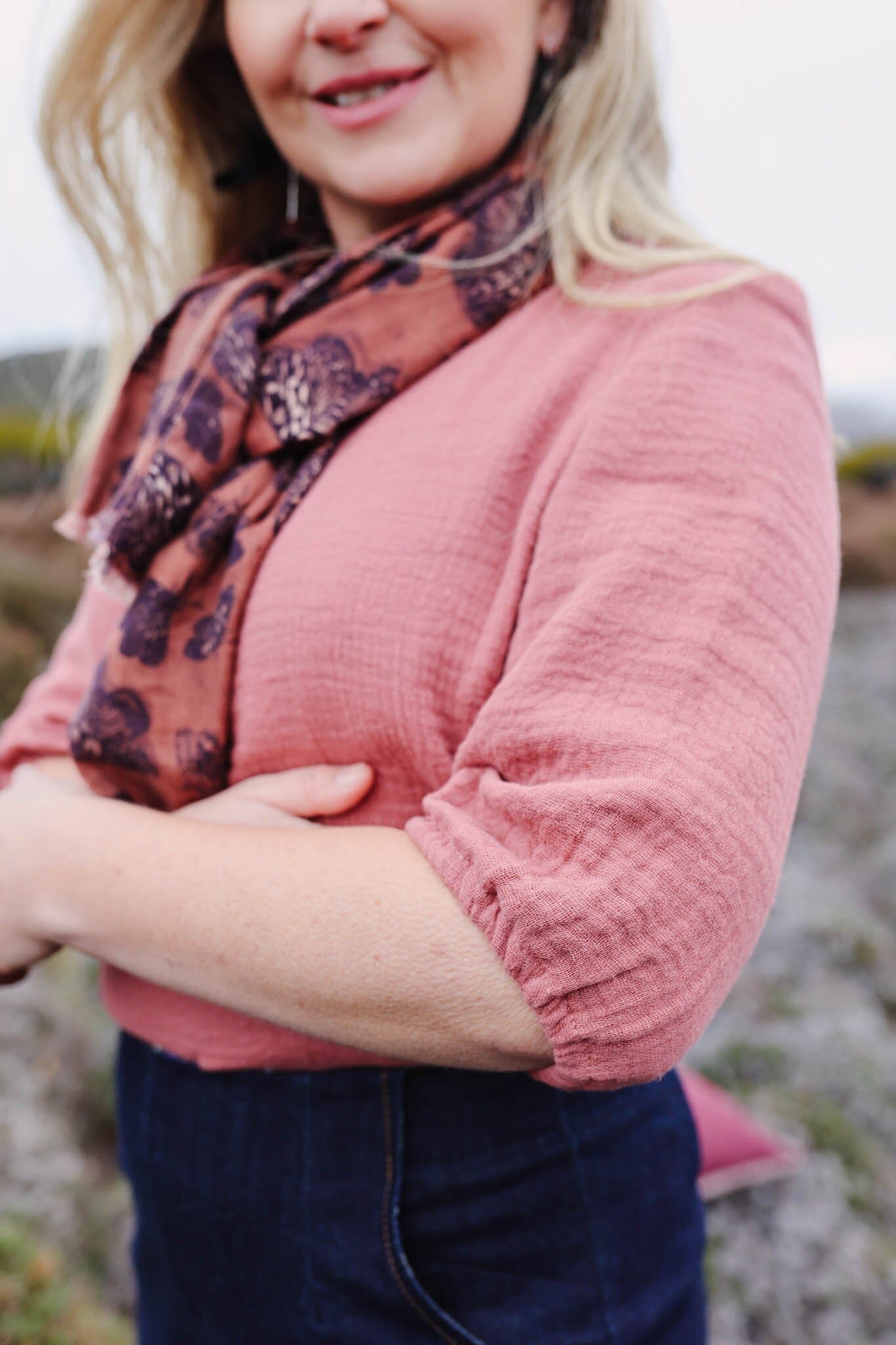 Lady Jane Bishops Sleeve Blouse - Warm Rose top The Spotted Quoll 
