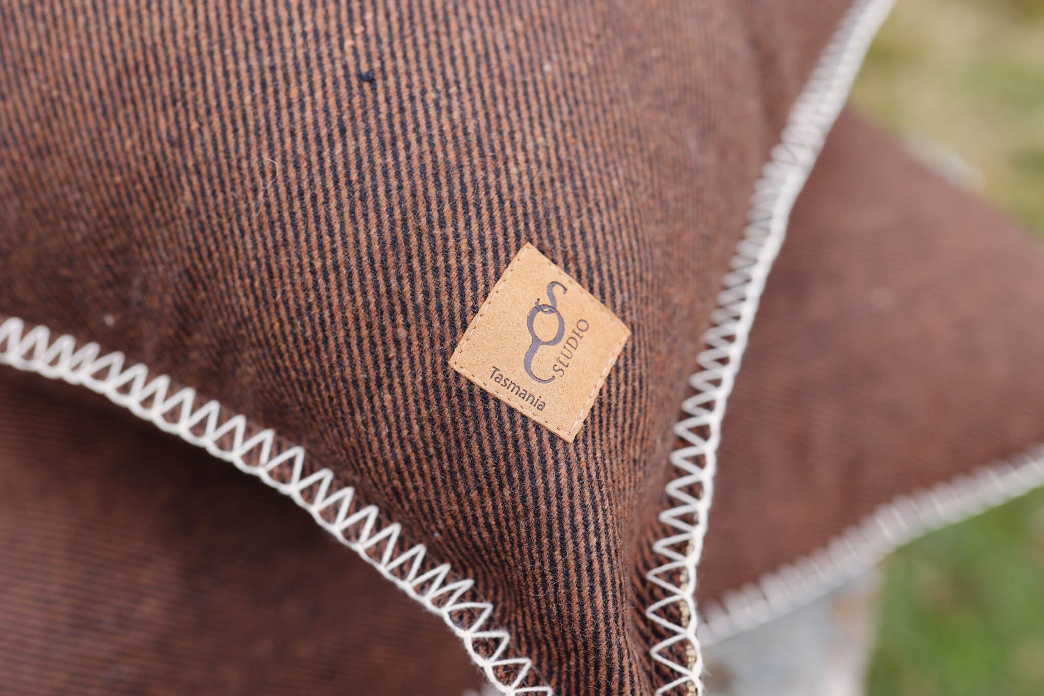 Cocoa Twill Organic Wool Felt Cushions Cushions The Spotted Quoll Studio 