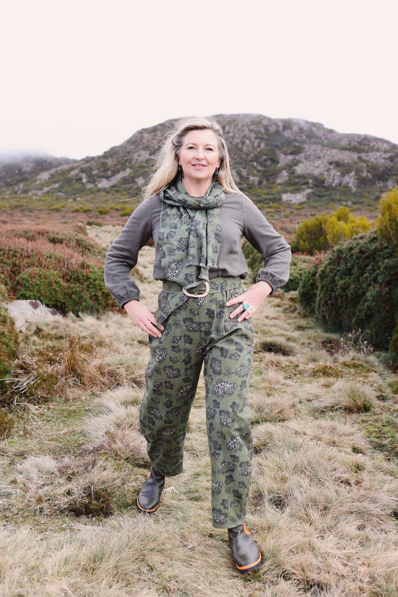 Boss Pant Organic 100% Linen - Moss Moth Pants The Spotted Quoll 