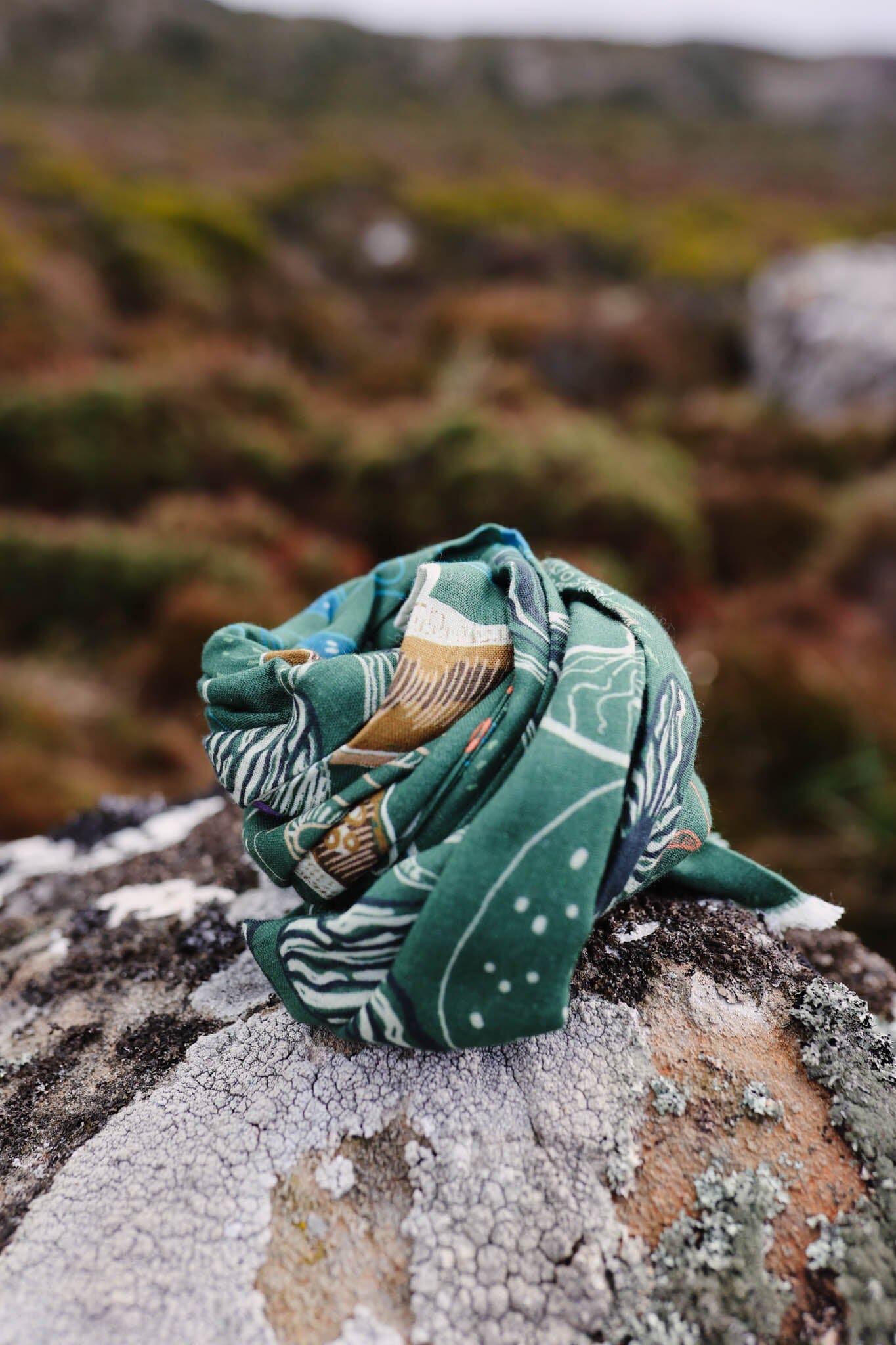 Tassie Fungi Organic Cotton Scarf scarf The Spotted Quoll 