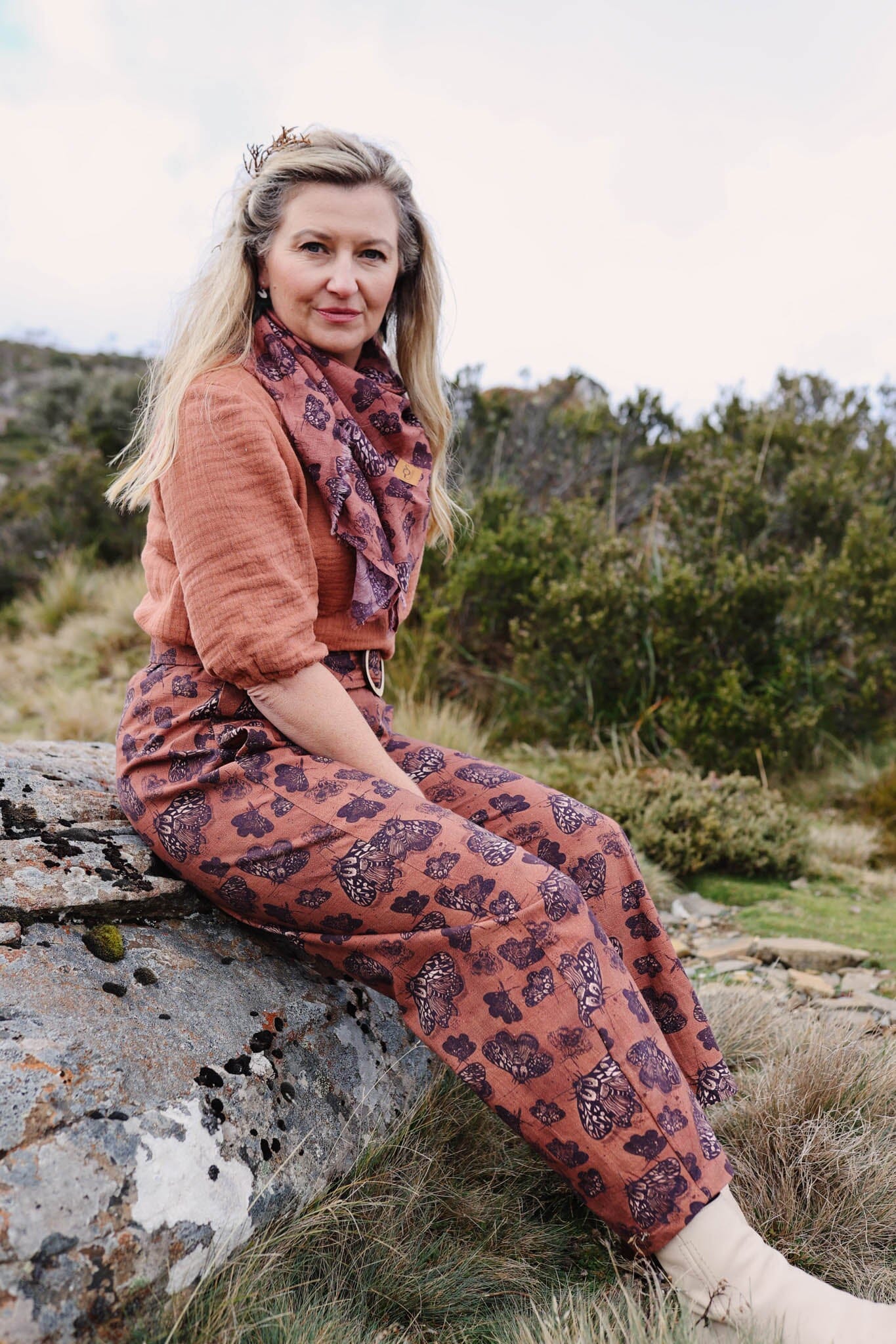 Boss Pant Organic 100% Linen - Cocoa Moth Pants The Spotted Quoll 