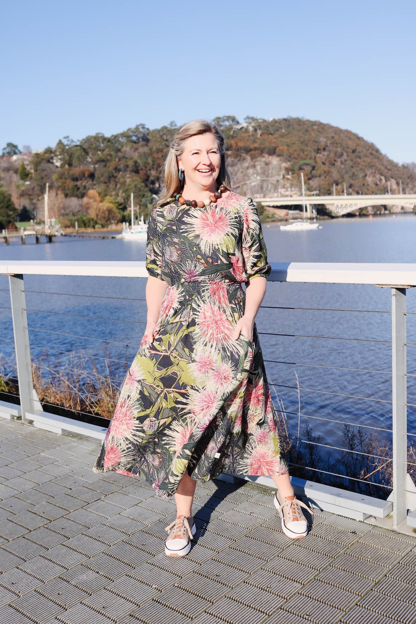 Frankie Shirred Skirt - Pincushion Skirt The Spotted Quoll 