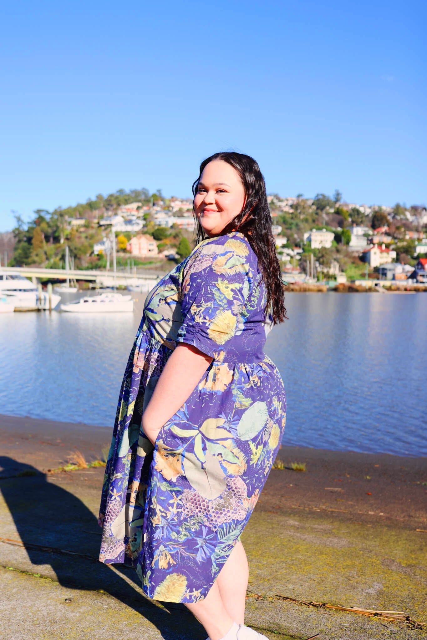 Peasant Poplin Dress - No Bee Dresses The Spotted Quoll 